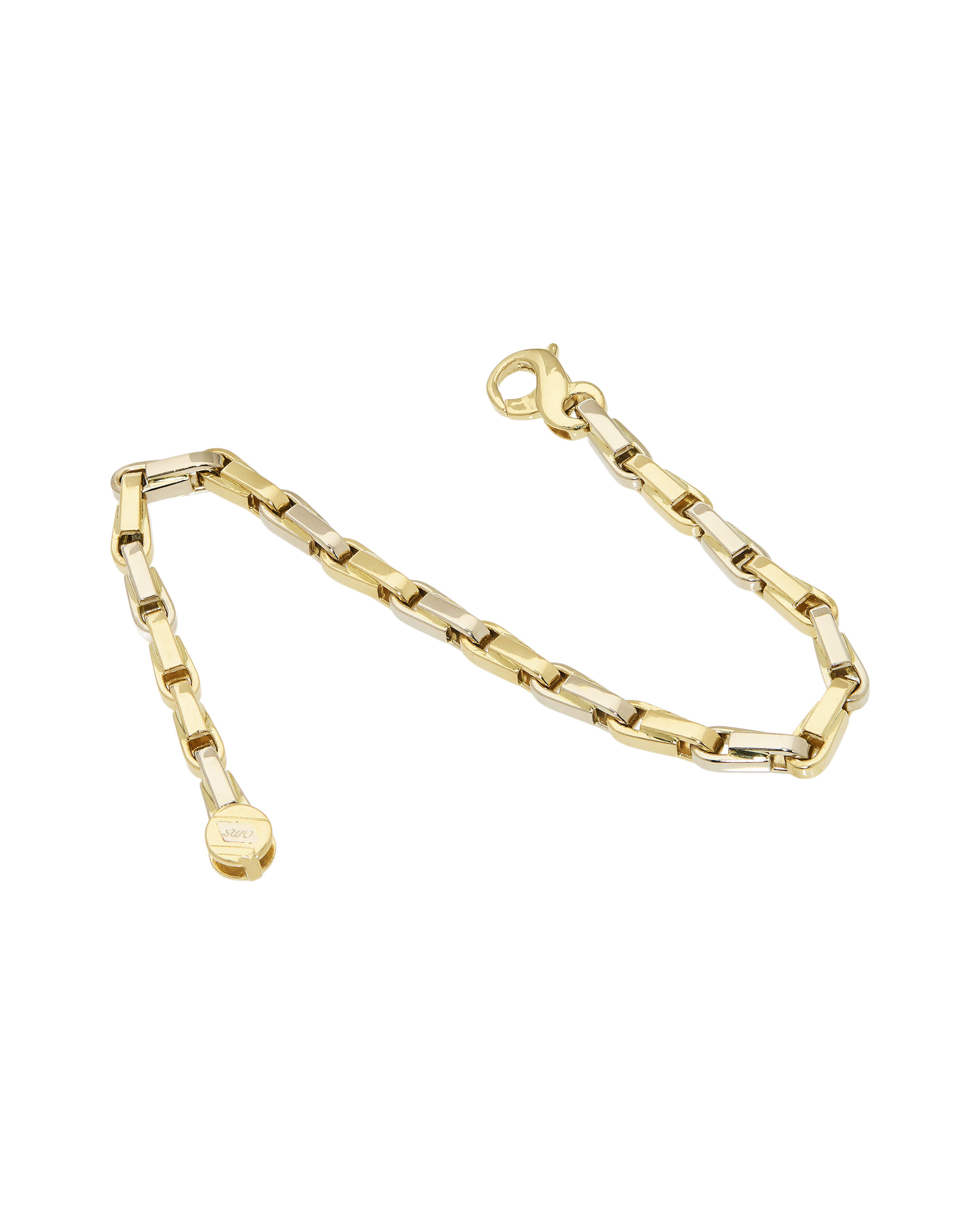 Bracciale oms in oro giallo e bianco-2
