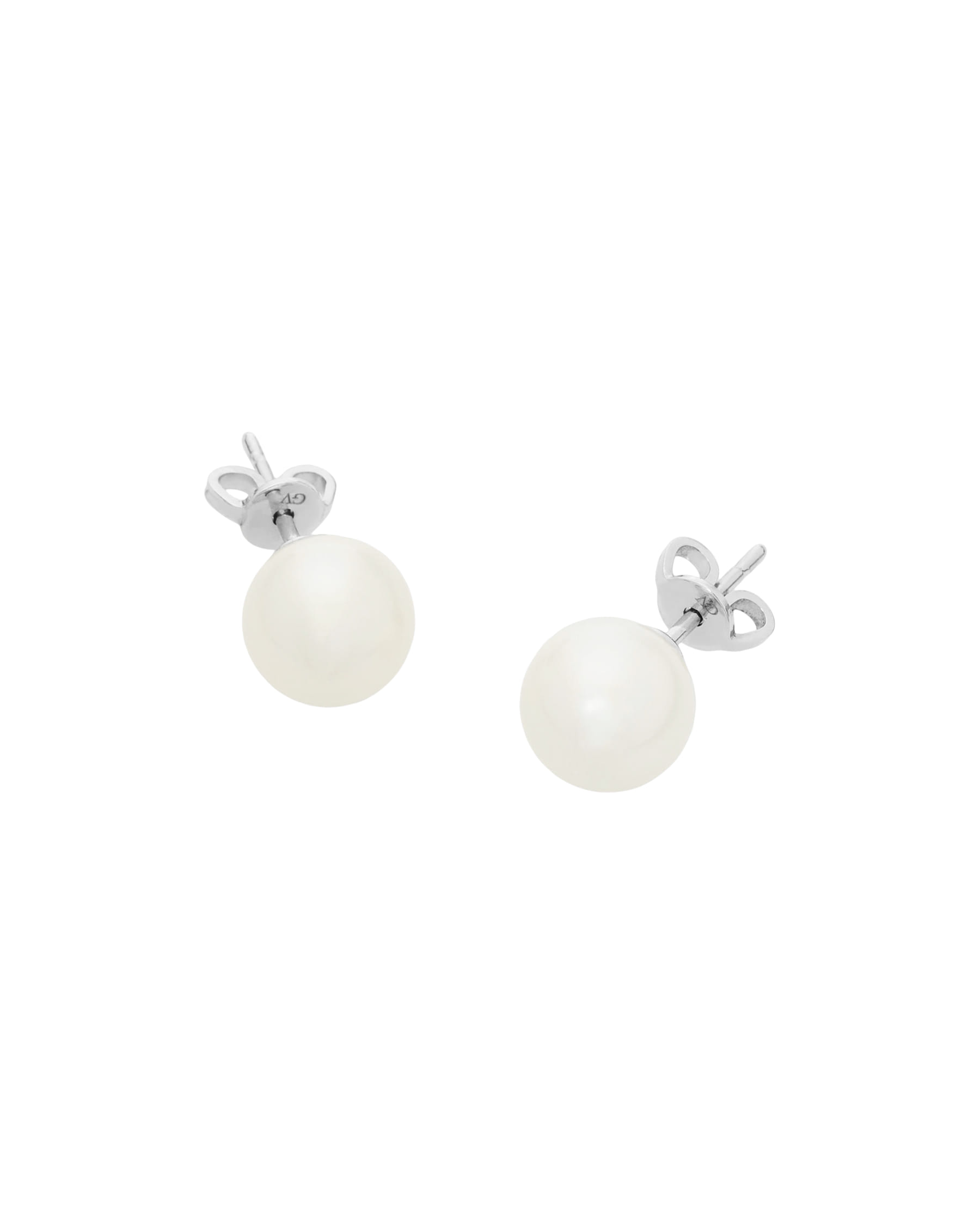 Orecchini a lobo in oro bianco con perle 9,30 mm-1