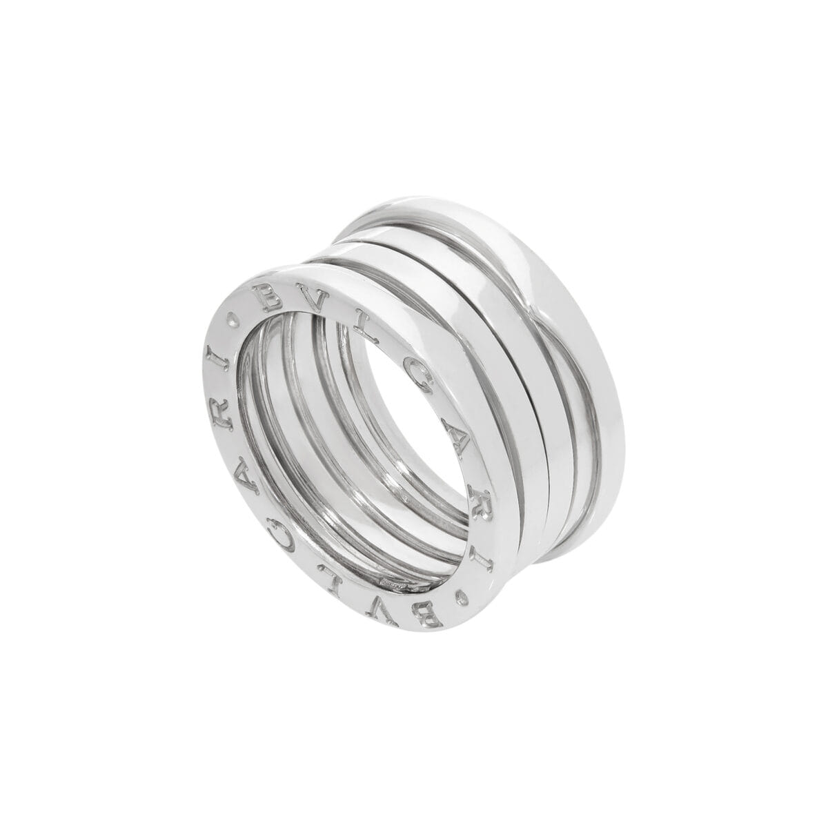 Anello bulgari bzero1 4 fasce in oro bianco-1