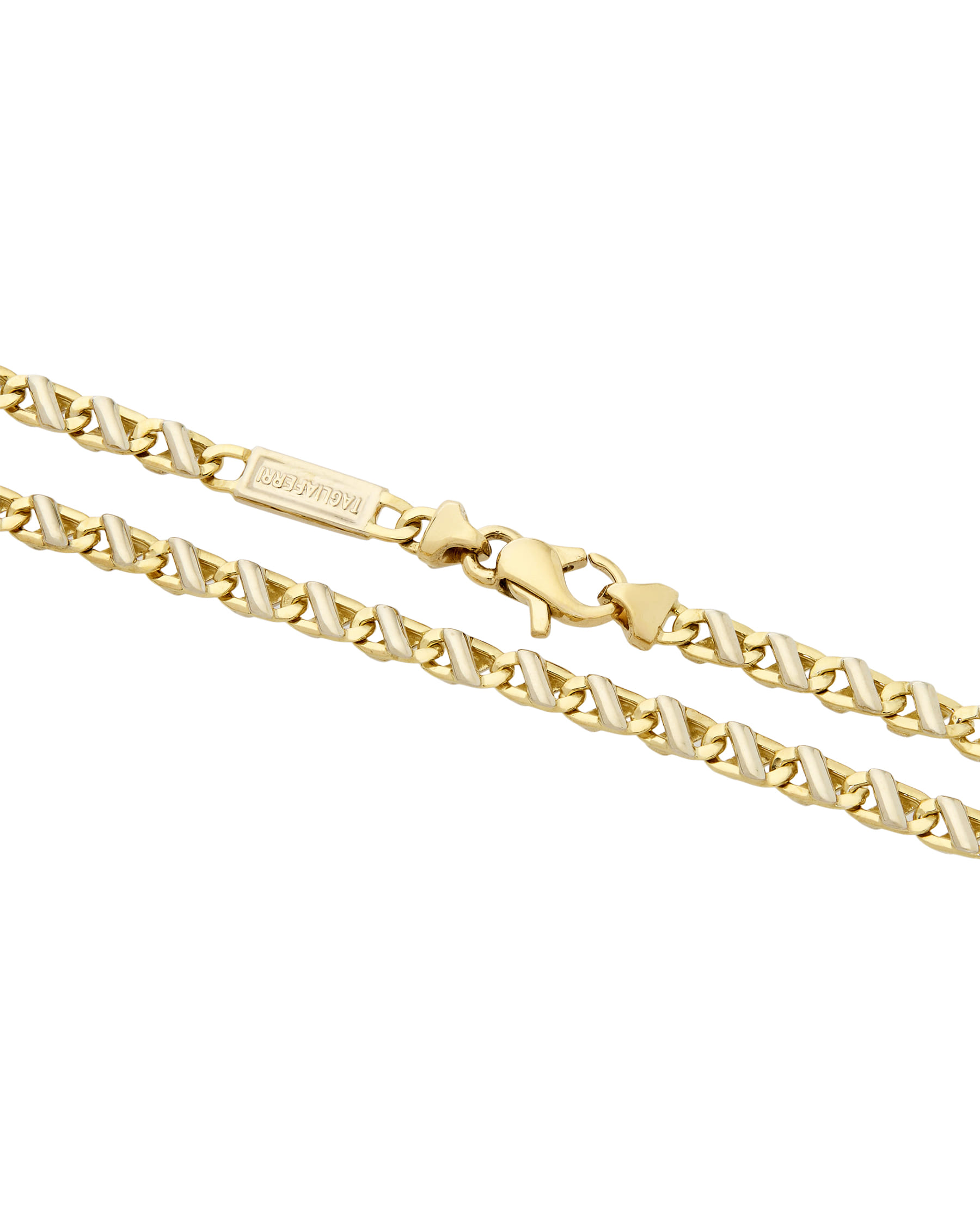 Collana con maglia in oro giallo e bianco-2