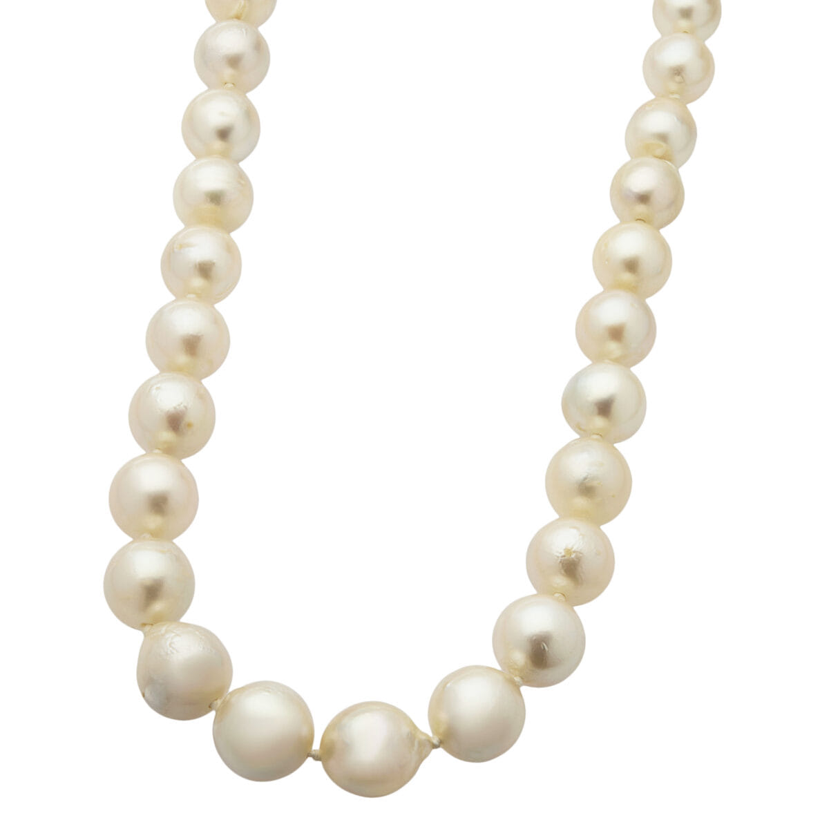 Collana di perle degradè con chiusura in oro bianco-1