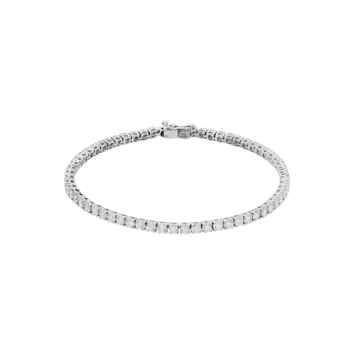 Bracciale tennis in oro bianco e diamanti 3,20 ct-1