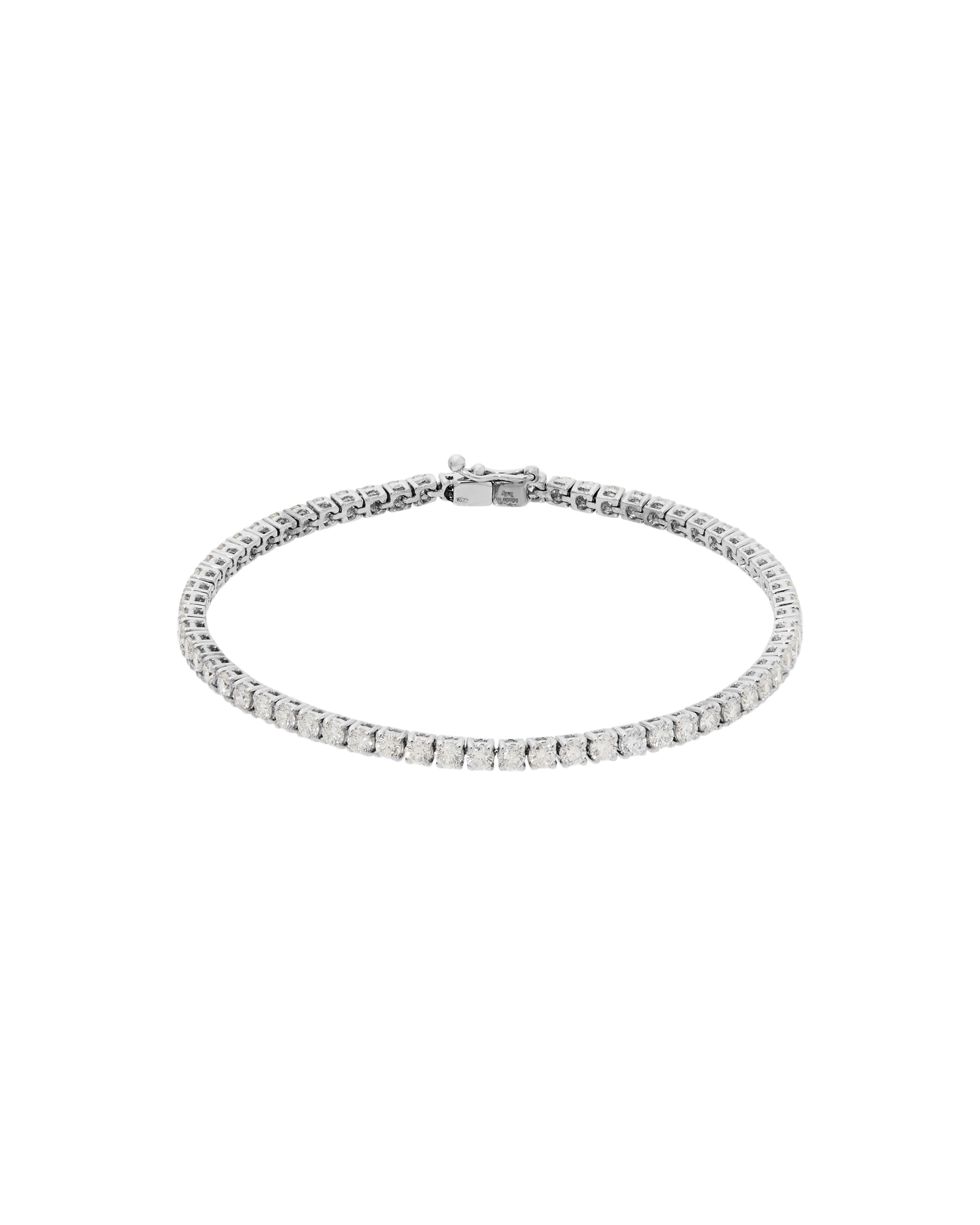 Bracciale tennis in oro bianco e diamanti 3,20 ct-1