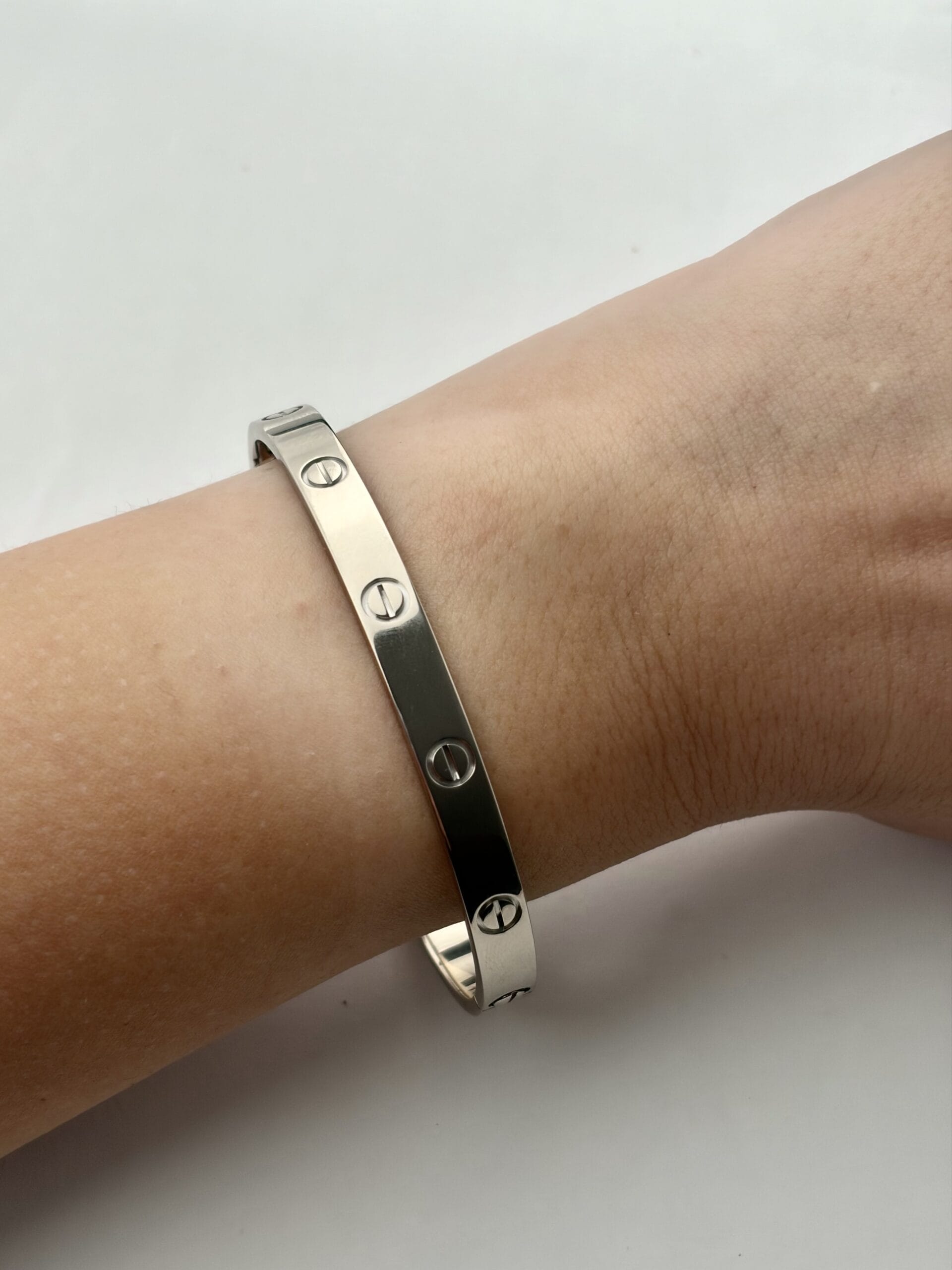 Bracciale cartier love oro bianco larghezza 6,3mm-4
