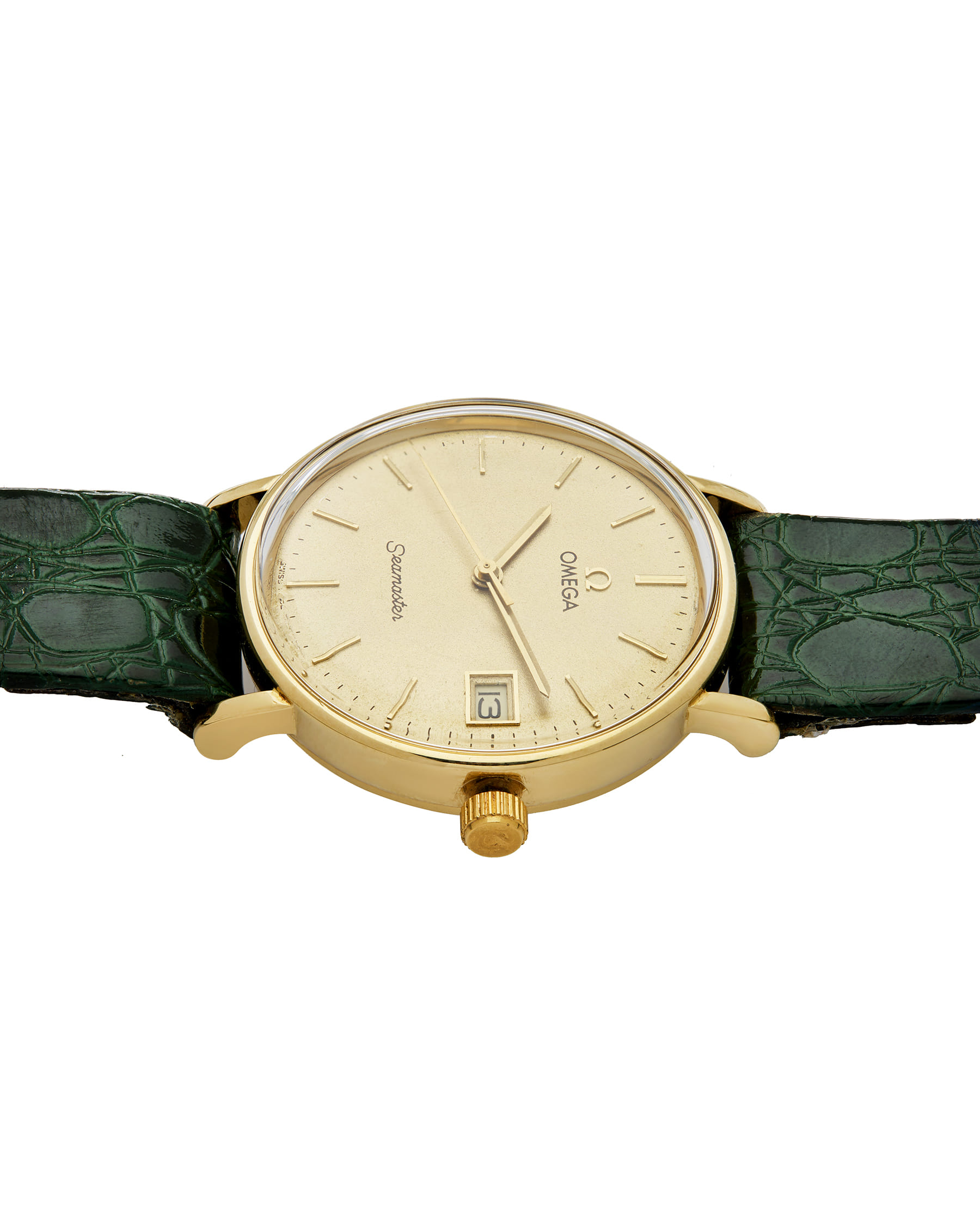 Omega seamaster date 18kt 34 mm ref 166.0276-4