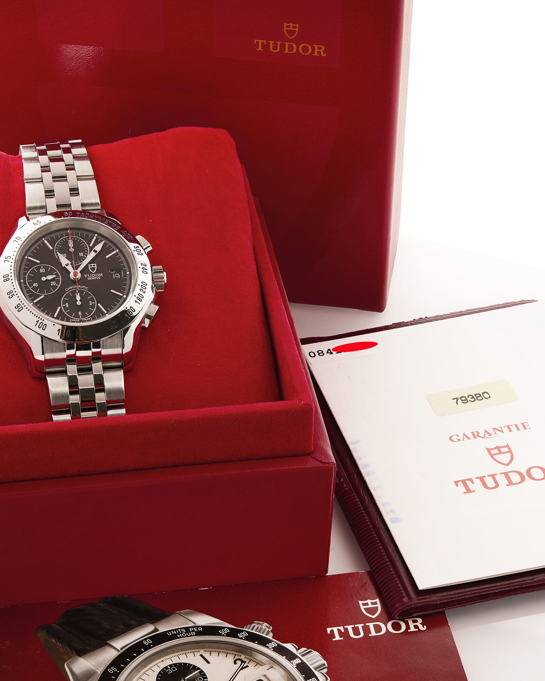 Tudor chronautic chronograph black dial ref. 79380 full set-6