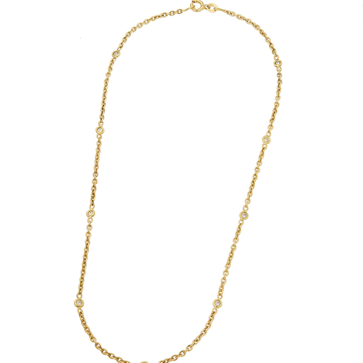 Collana in oro giallo con punti luce-1