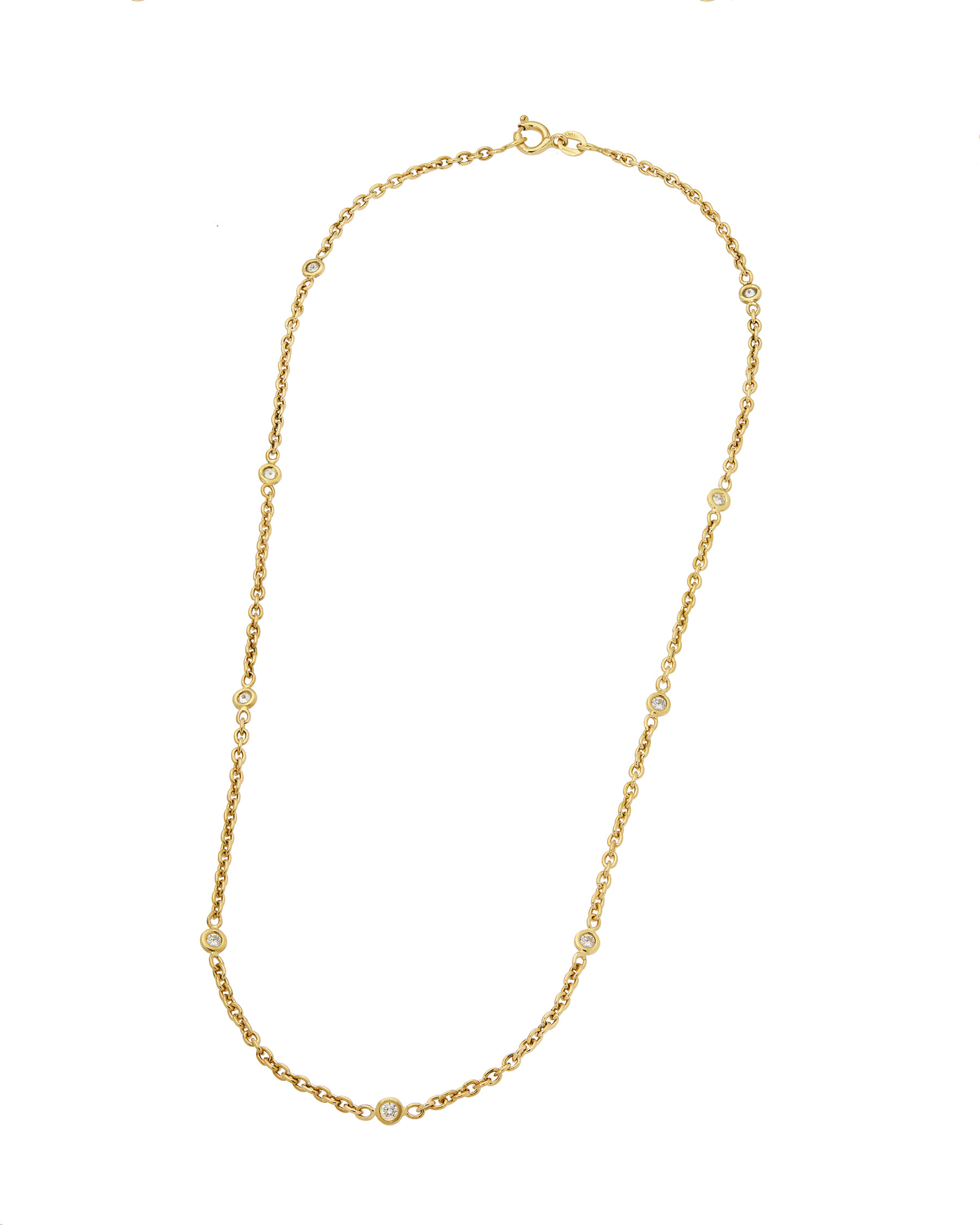 Collana in oro giallo con punti luce-1