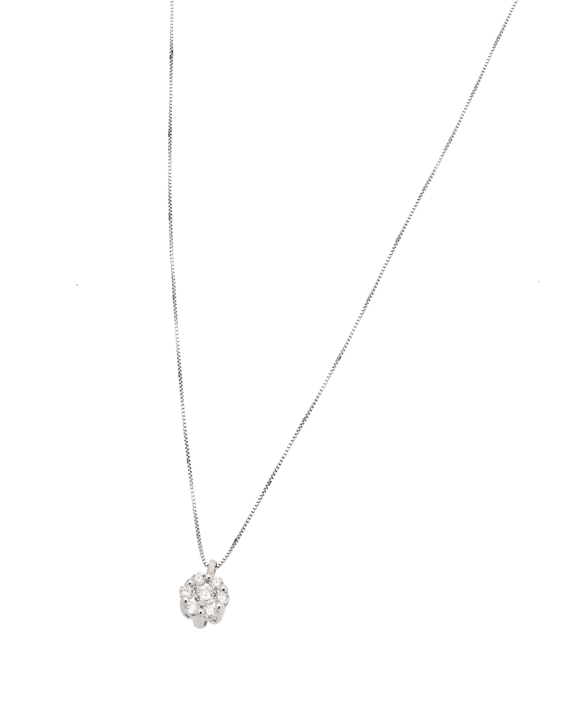 Catenina magic fiore in oro bianco 18kt con diamanti-2