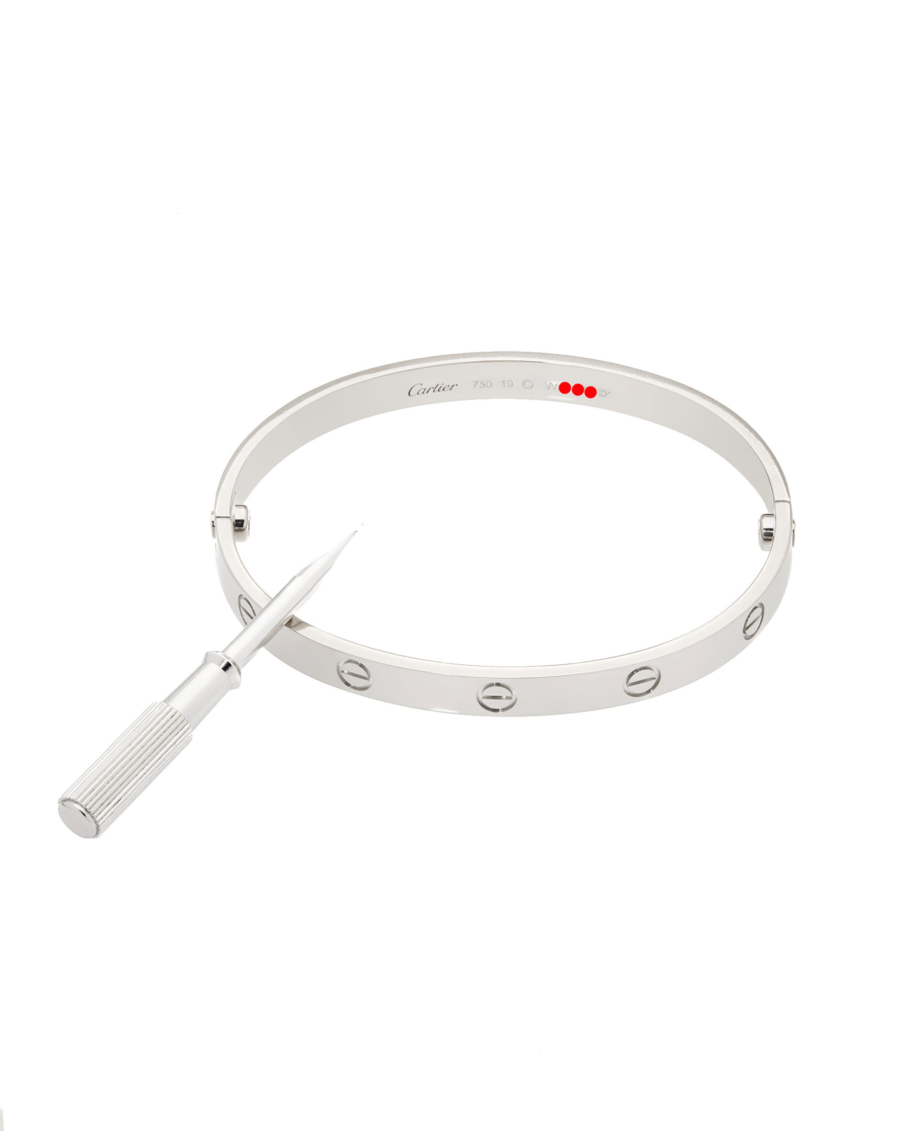 Bracciale cartier love oro bianco larghezza 6,3mm-2