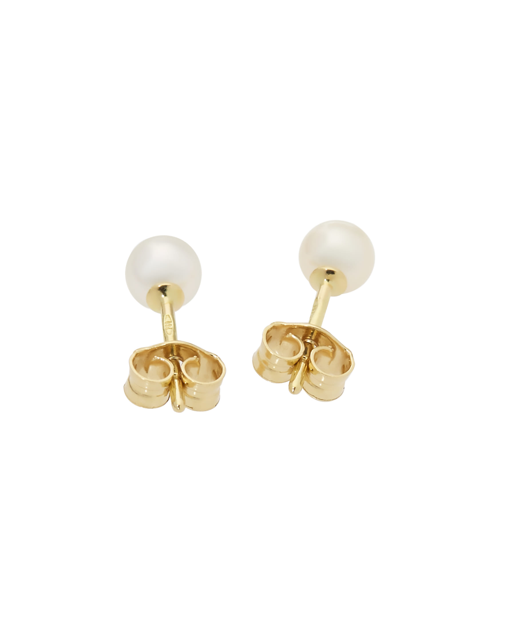 Orecchini perle fiume 4,5 mm in oro giallo-2