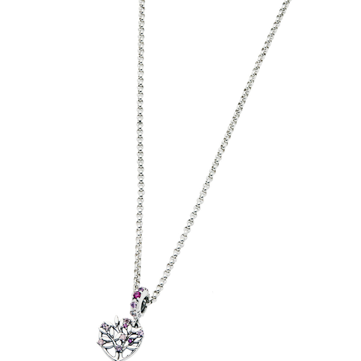 Collana pandora in argento con charm albero della famiglia-1