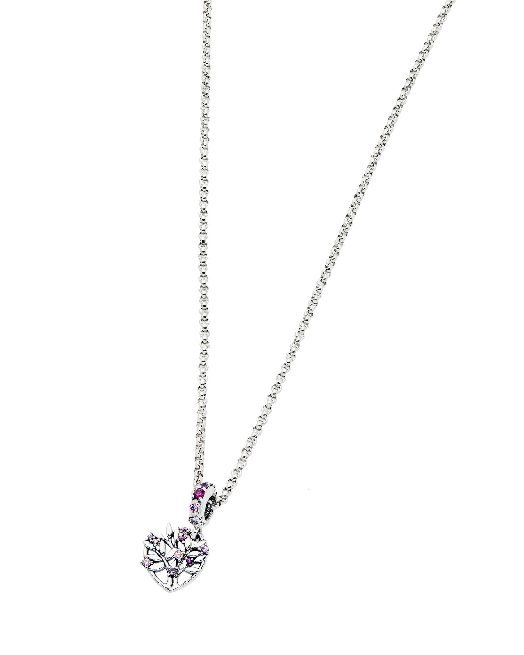 Collana pandora in argento con charm albero della famiglia-1