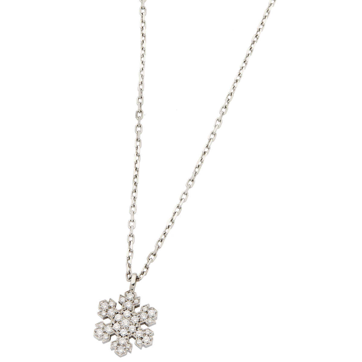 Collana bulgari fiocco di neve in oro bianco e diamanti-1