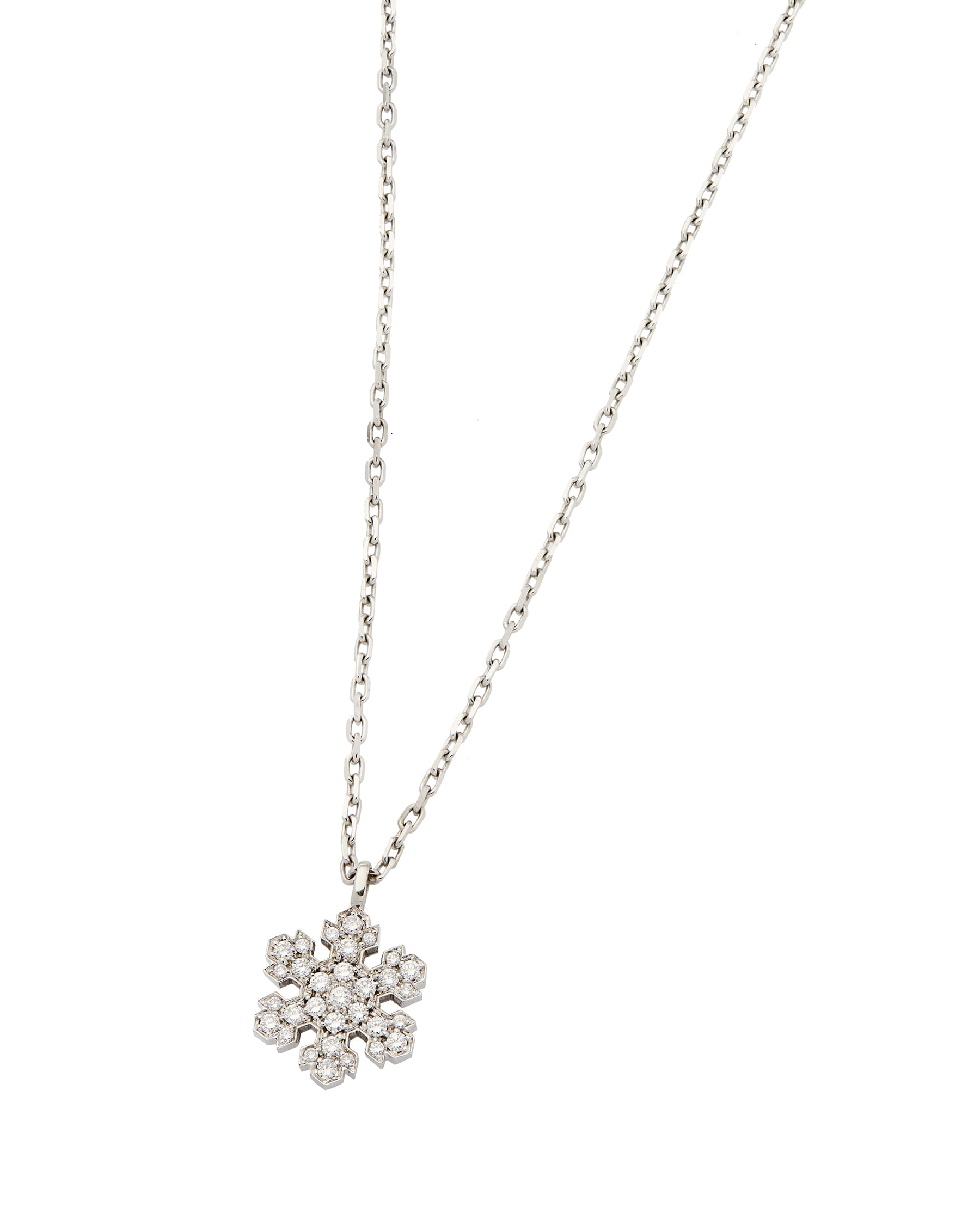 Collana bulgari fiocco di neve in oro bianco e diamanti-1