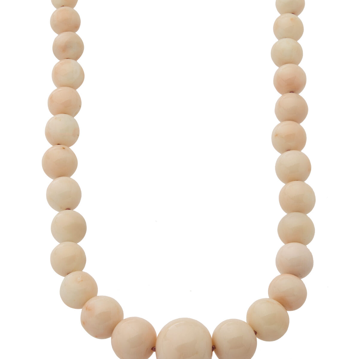 Collana degradé in corallo rosa con chiusura in oro giallo-1