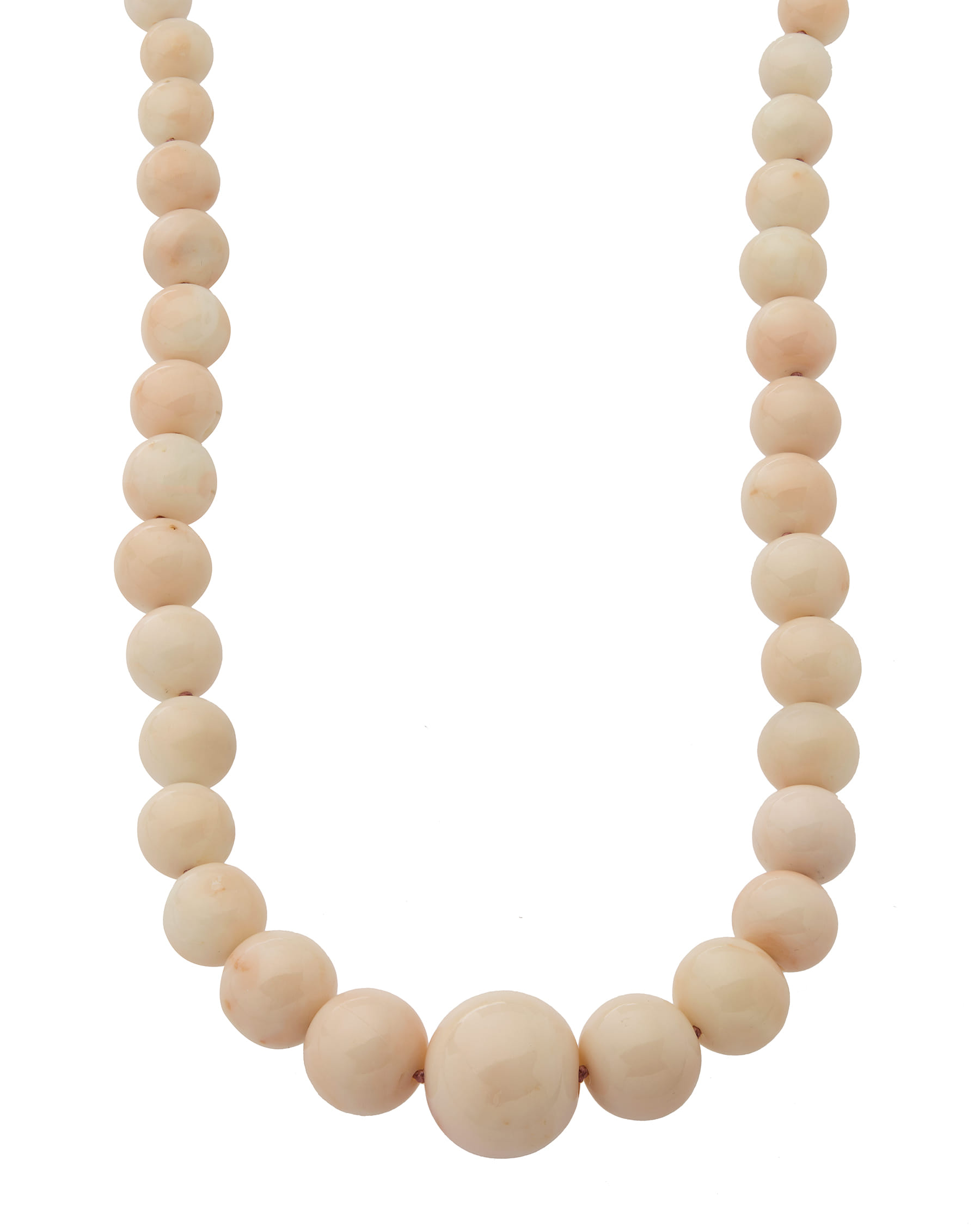 Collana degradé in corallo rosa con chiusura in oro giallo-1