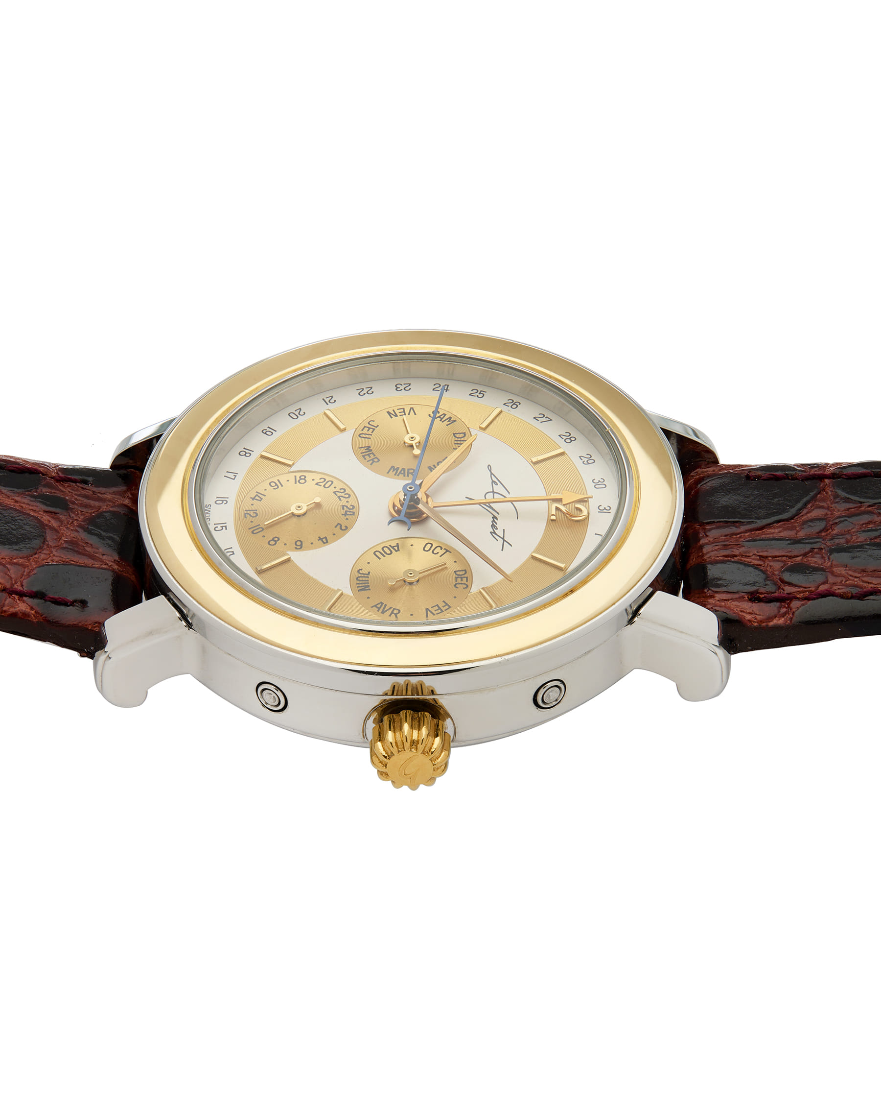 Le guet du temps steel gold automatic gmt ref 2630-4