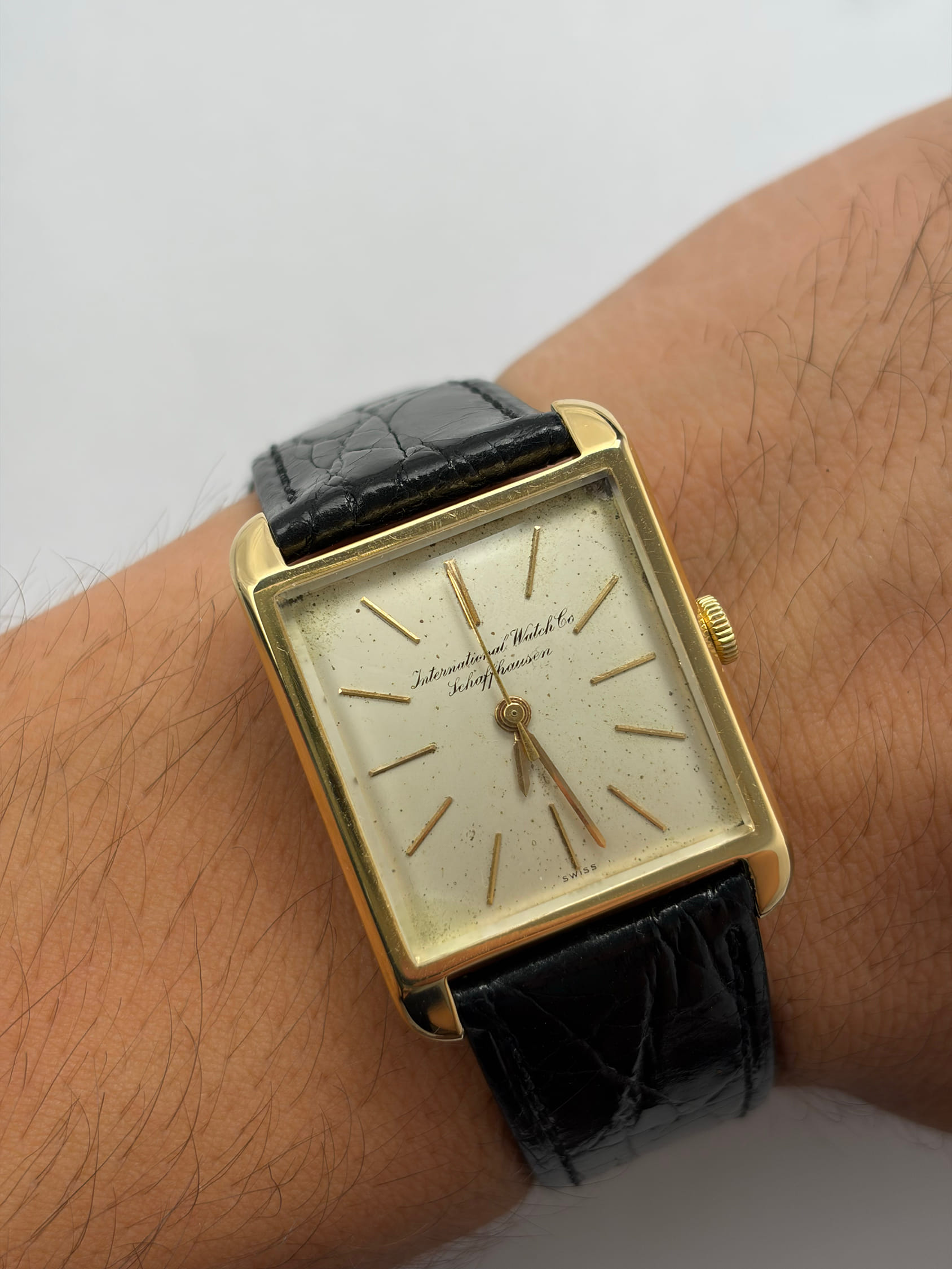 International watch co schaffhausen tank oro 18kt-9