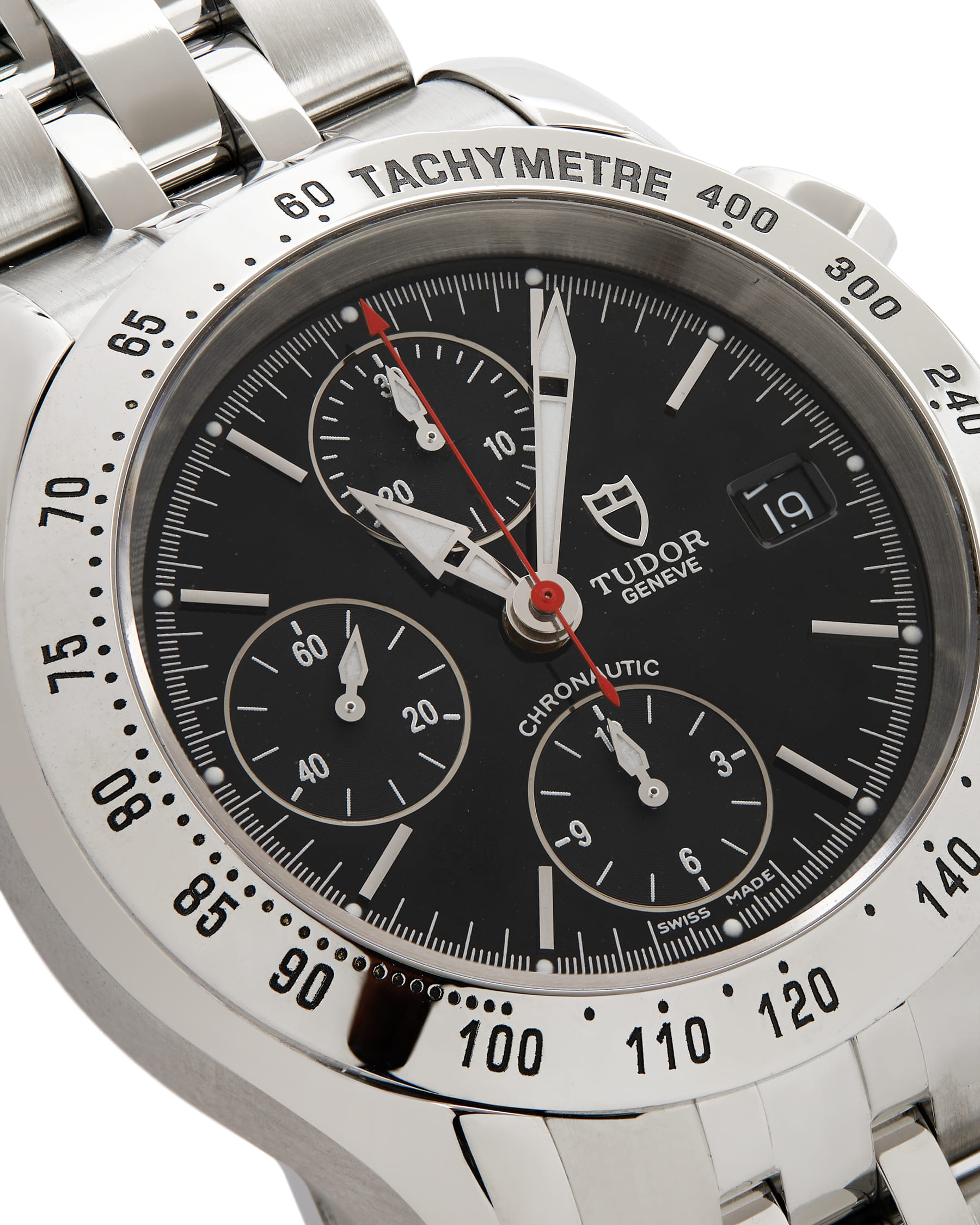 Tudor chronautic chronograph black dial ref. 79380 full set-2