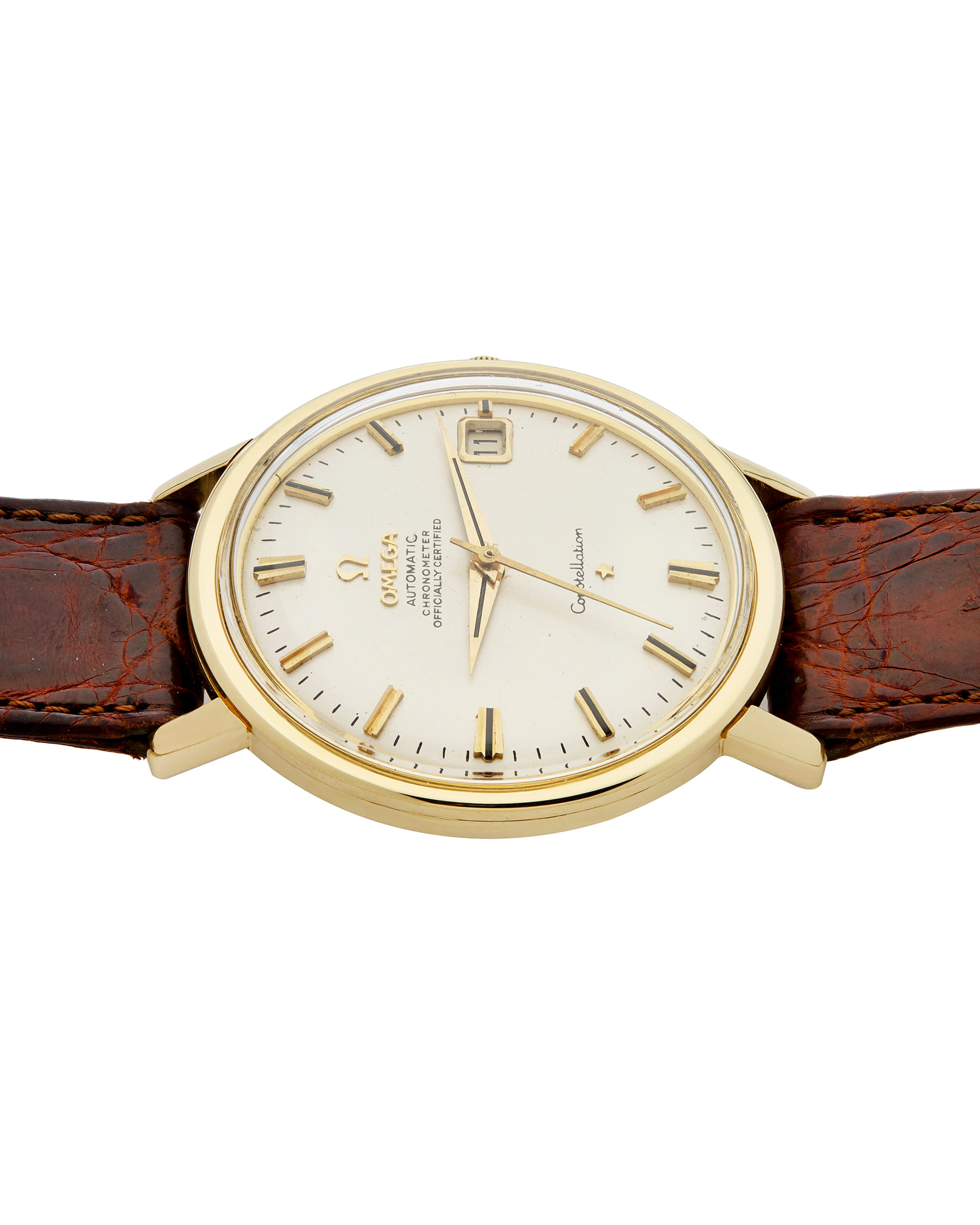 Omega constellation automatic date oro18 kt 36mm ref 168004/14-3