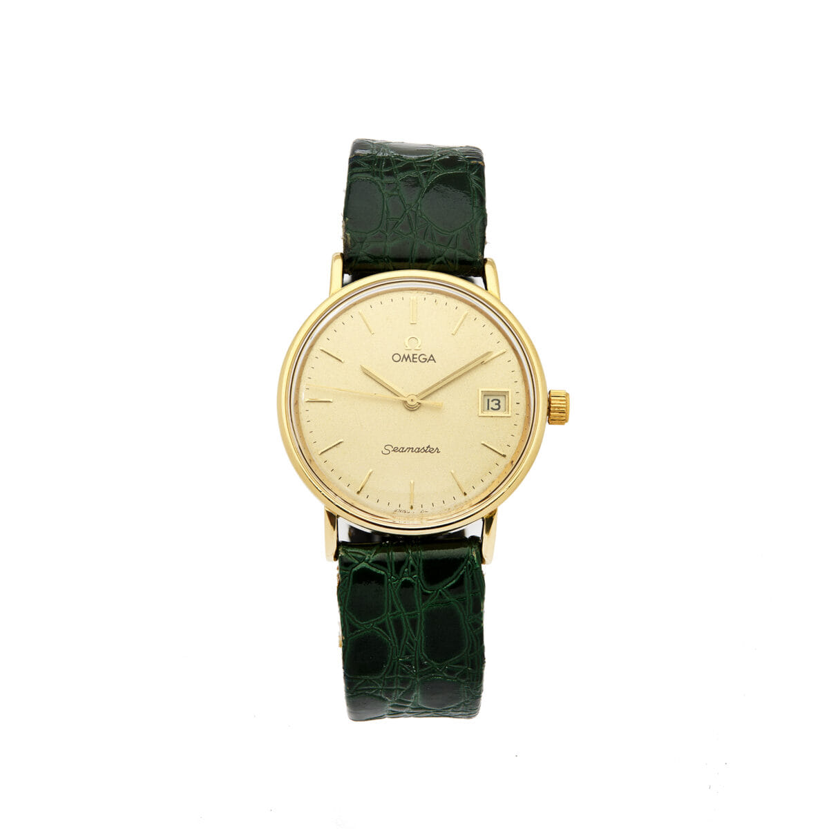 Omega seamaster date 18kt 34 mm ref 166.0276-1
