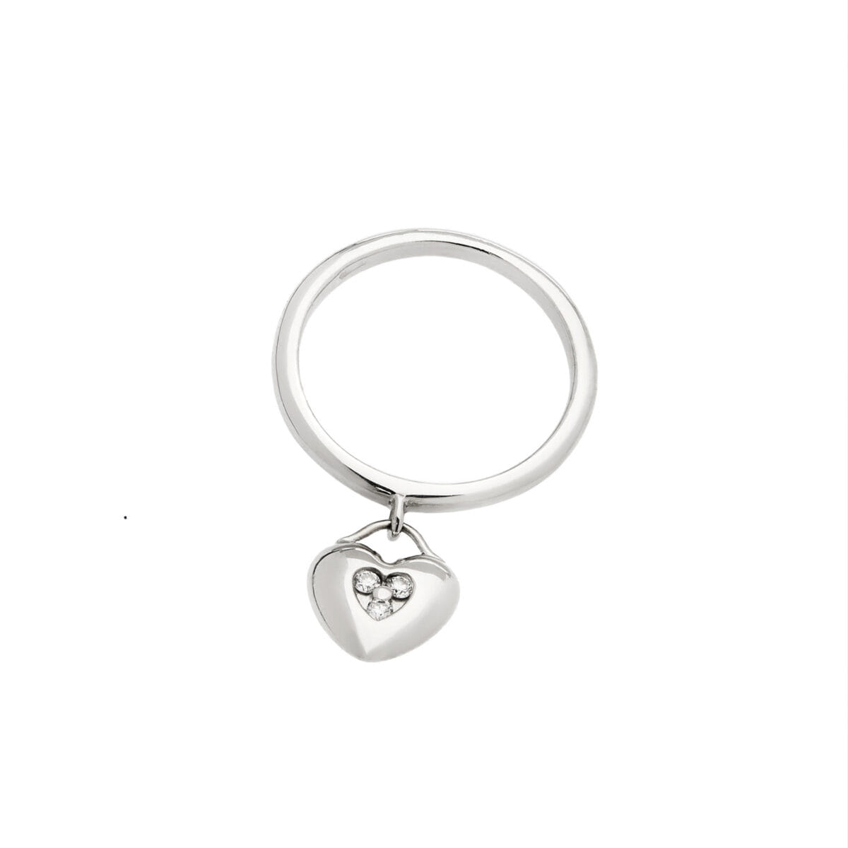 Anello tiffany heart lock 3p in oro bianco con diamanti-1