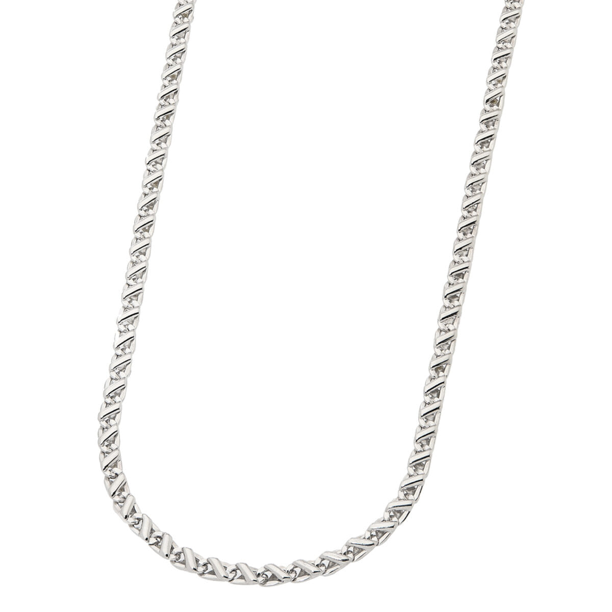Collana maglia marina in oro bianco-1