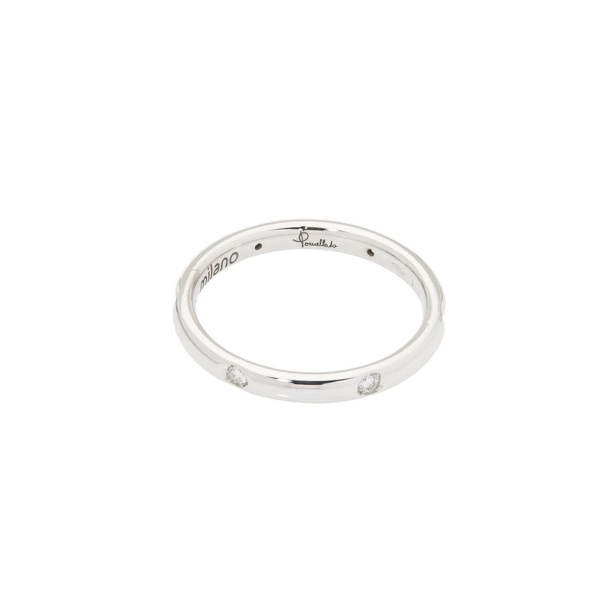 Fede pomellato lucciole in oro bianco con diamanti-1