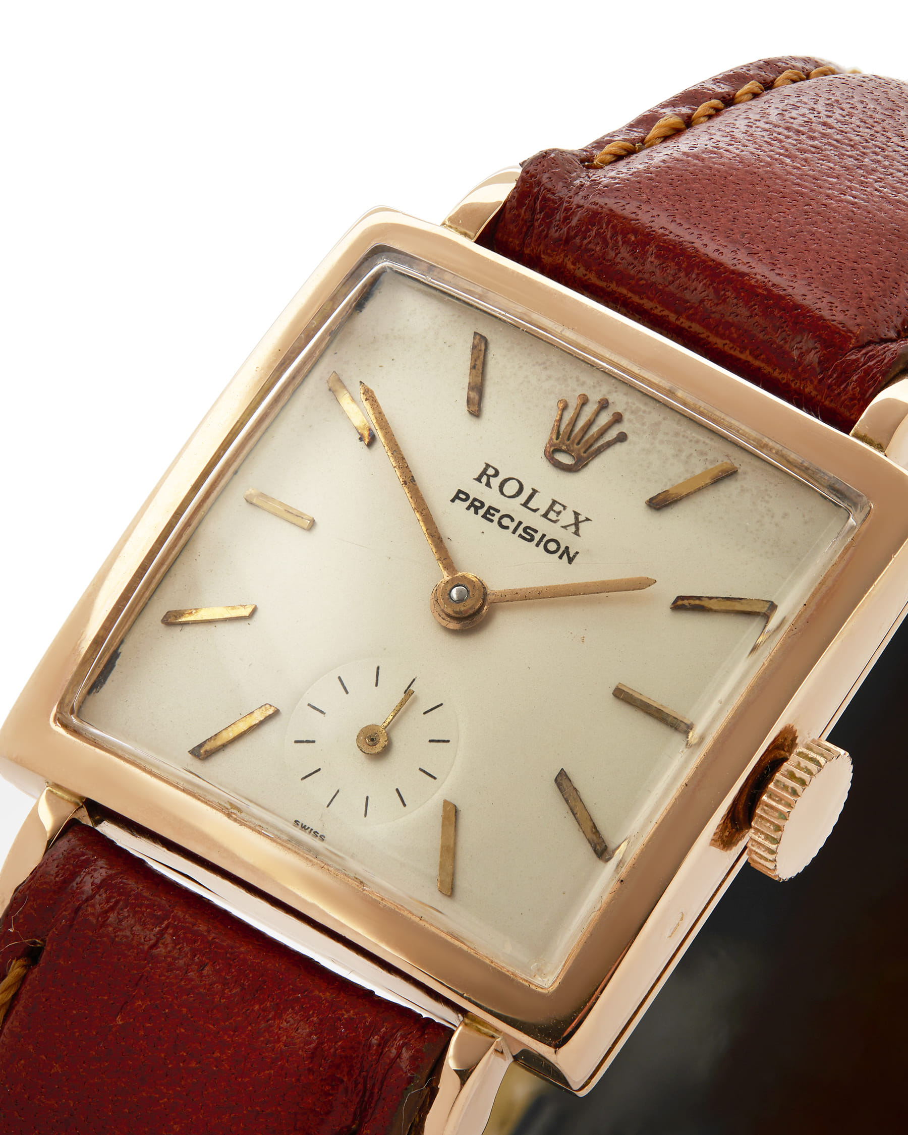 Rolex precision square vintage rose gold 14kt ref 4470-2