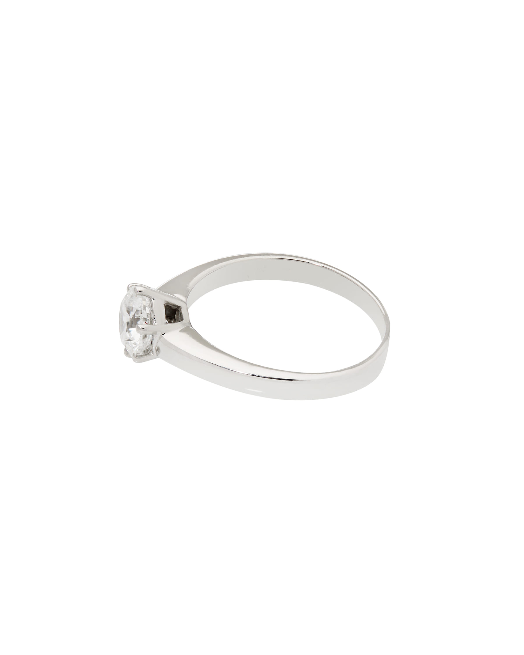 Anello solitario massoni in oro bianco con diamante 0,62 ct-2