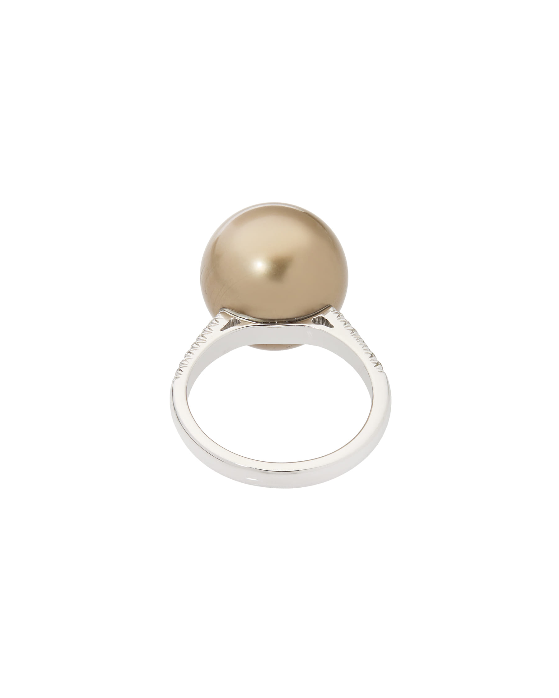 Anello in oro bianco con perla tahiti e diamanti-3
