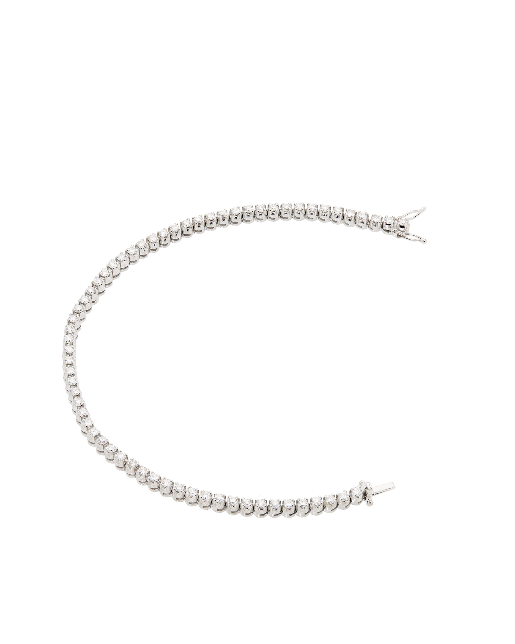 Bracciale tennis in oro bianco con diamanti 2,52 ct-2