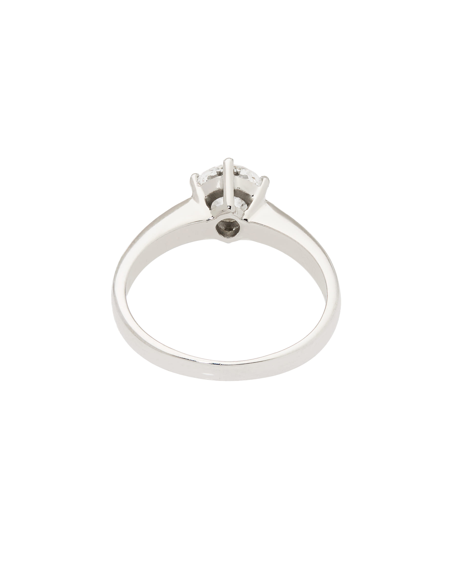 Anello solitario massoni in oro bianco con diamante 0,62 ct-3