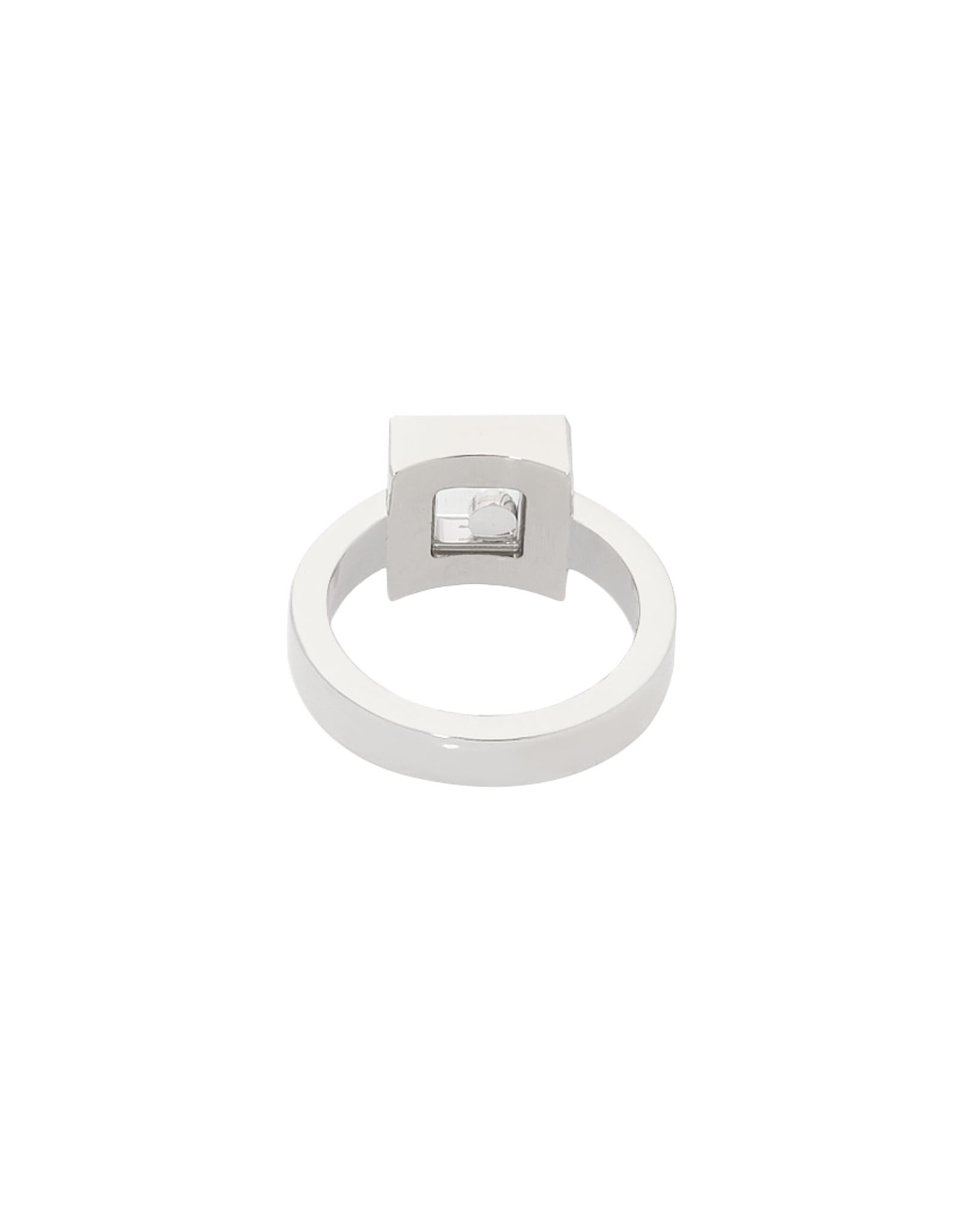 Anello chopard happy diamond in oro bianco con diamanti-3