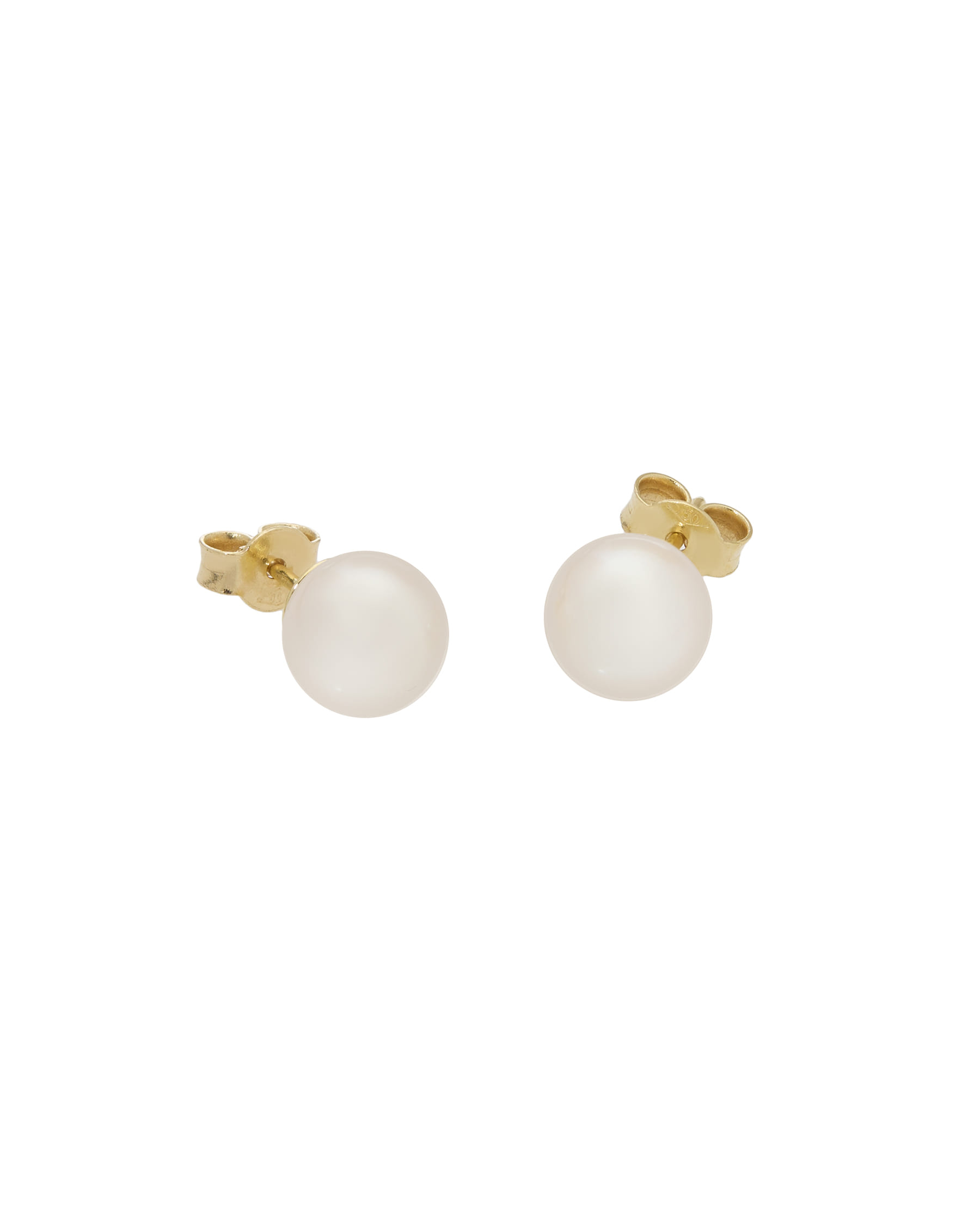 Orecchini con perle rosé mare 7,5 mm in oro giallo-1