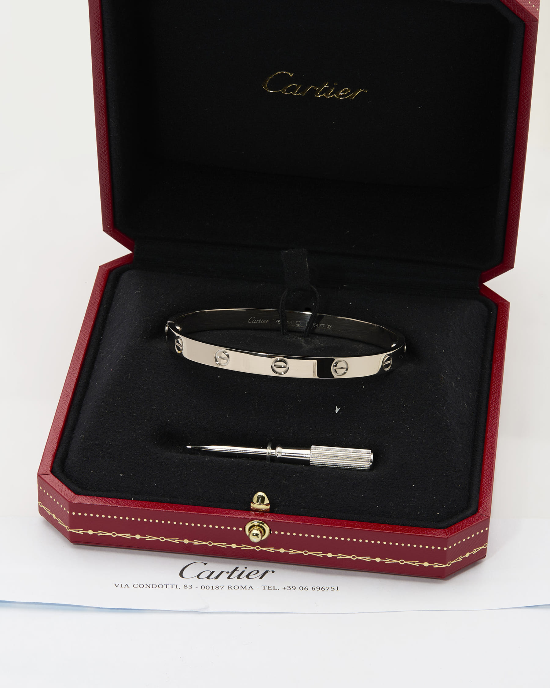 Bracciale cartier love oro bianco larghezza 6,3mm-3