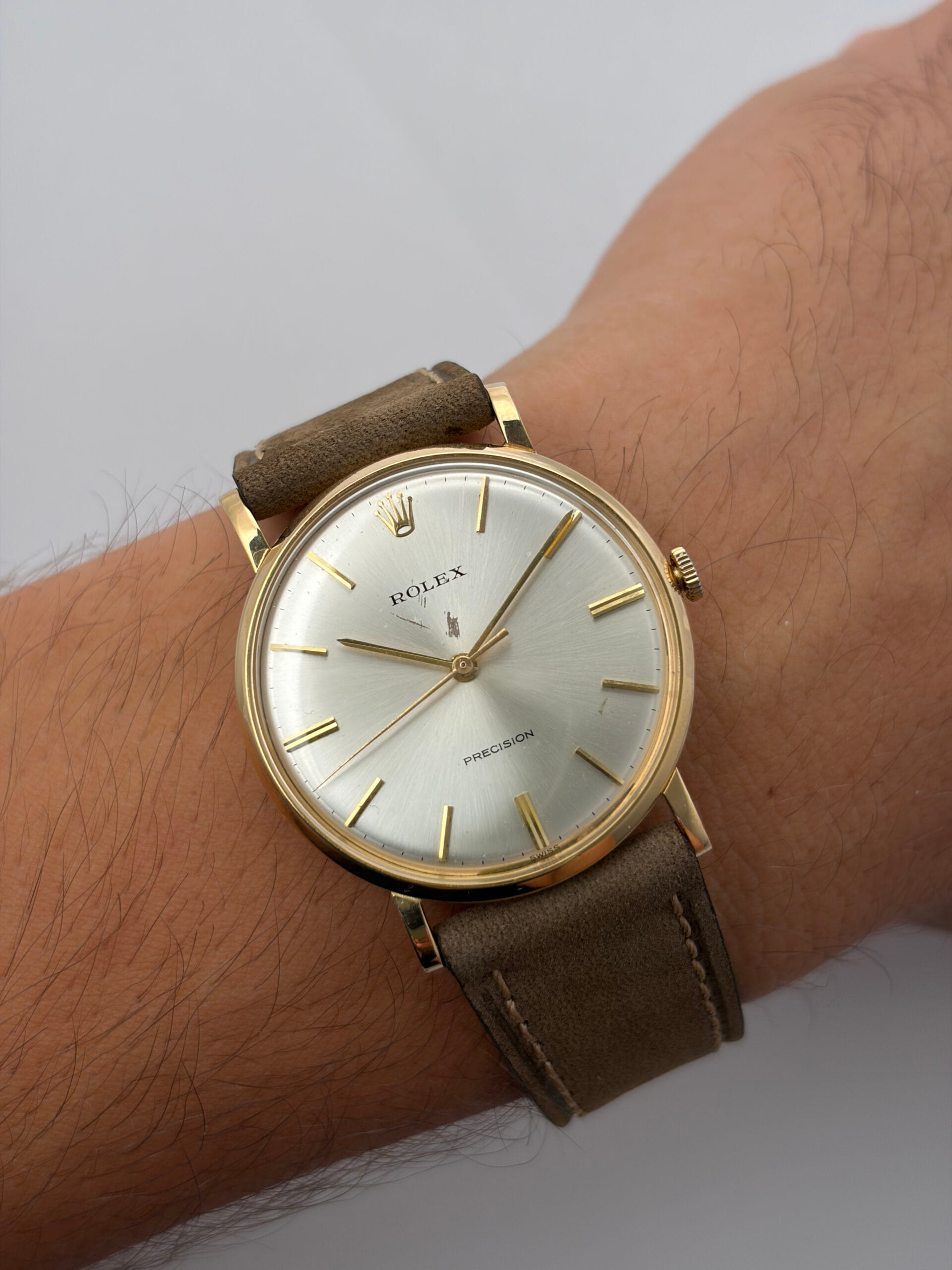 Rolex precision gold 18kt 34 mm ref 9659-10