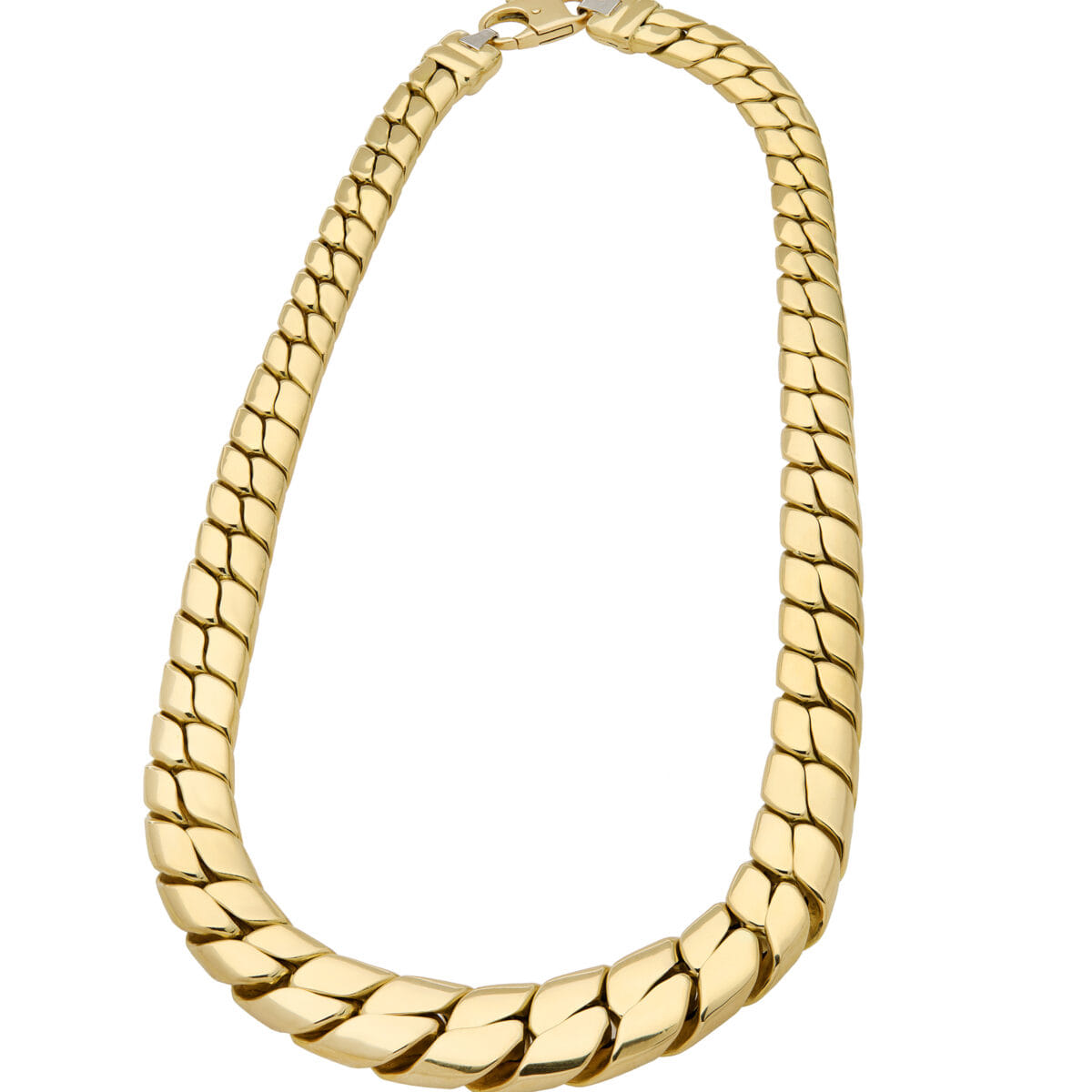 Girocollo maglia cobra in oro giallo-1