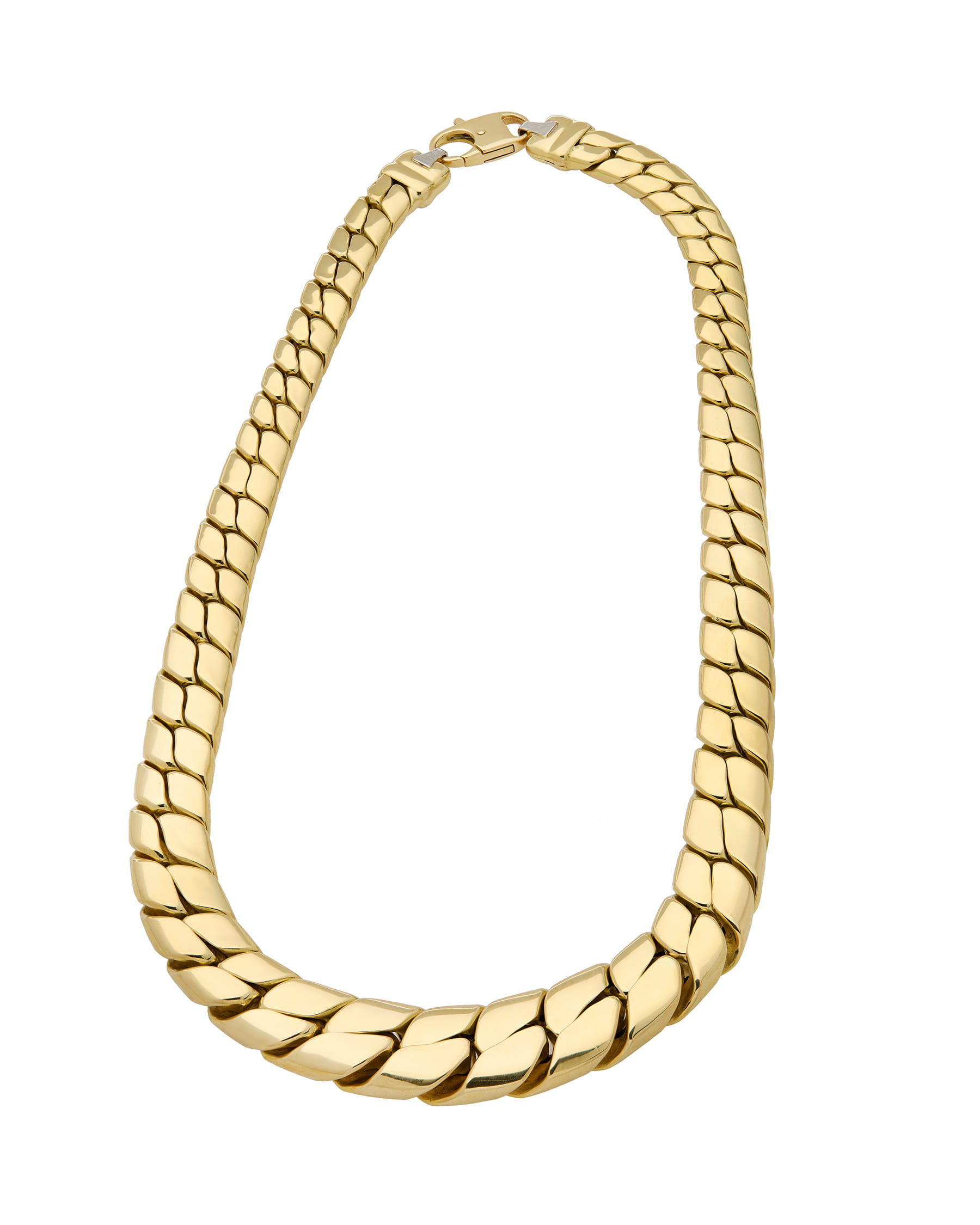 Girocollo maglia cobra in oro giallo-1