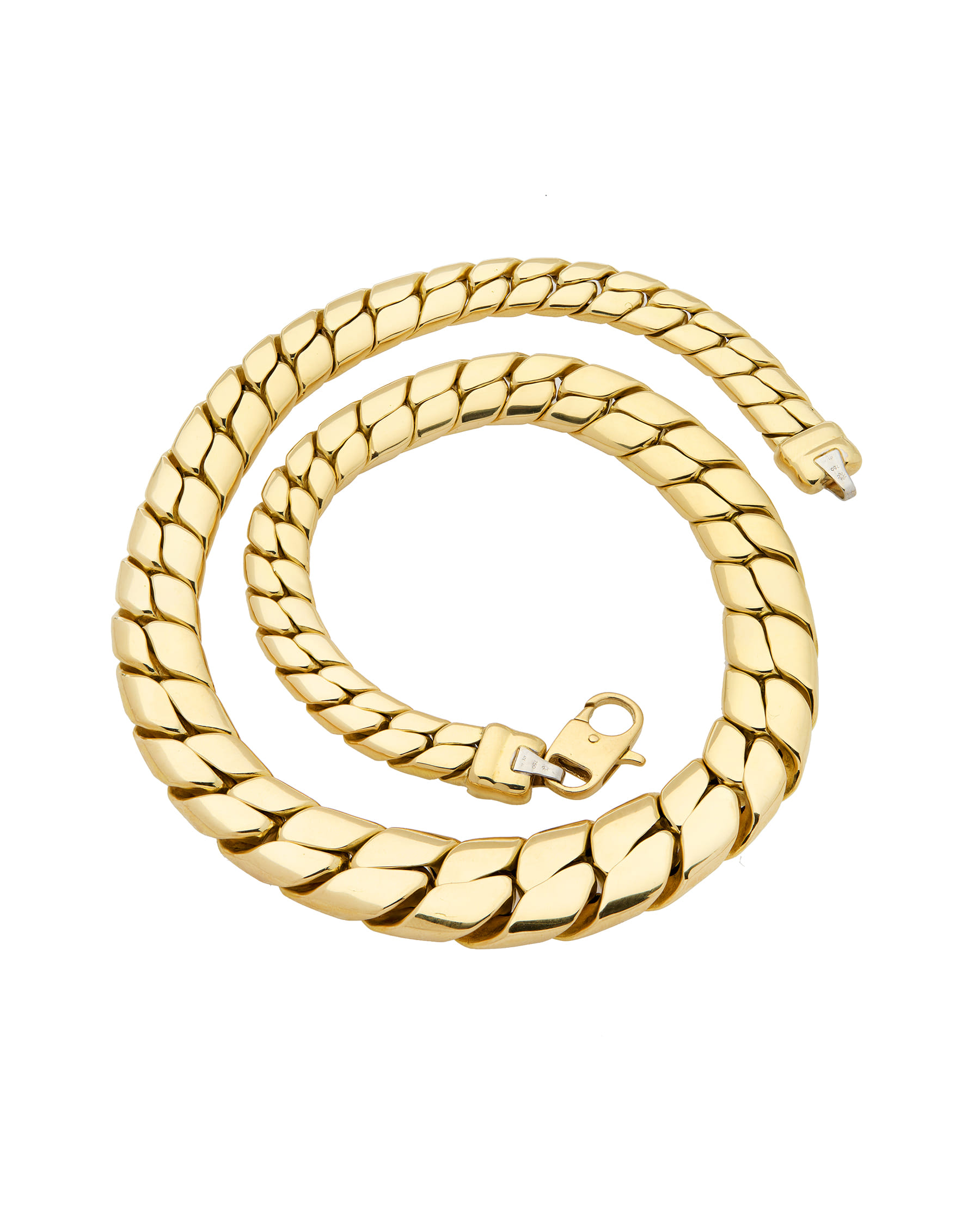 Girocollo maglia cobra in oro giallo-2