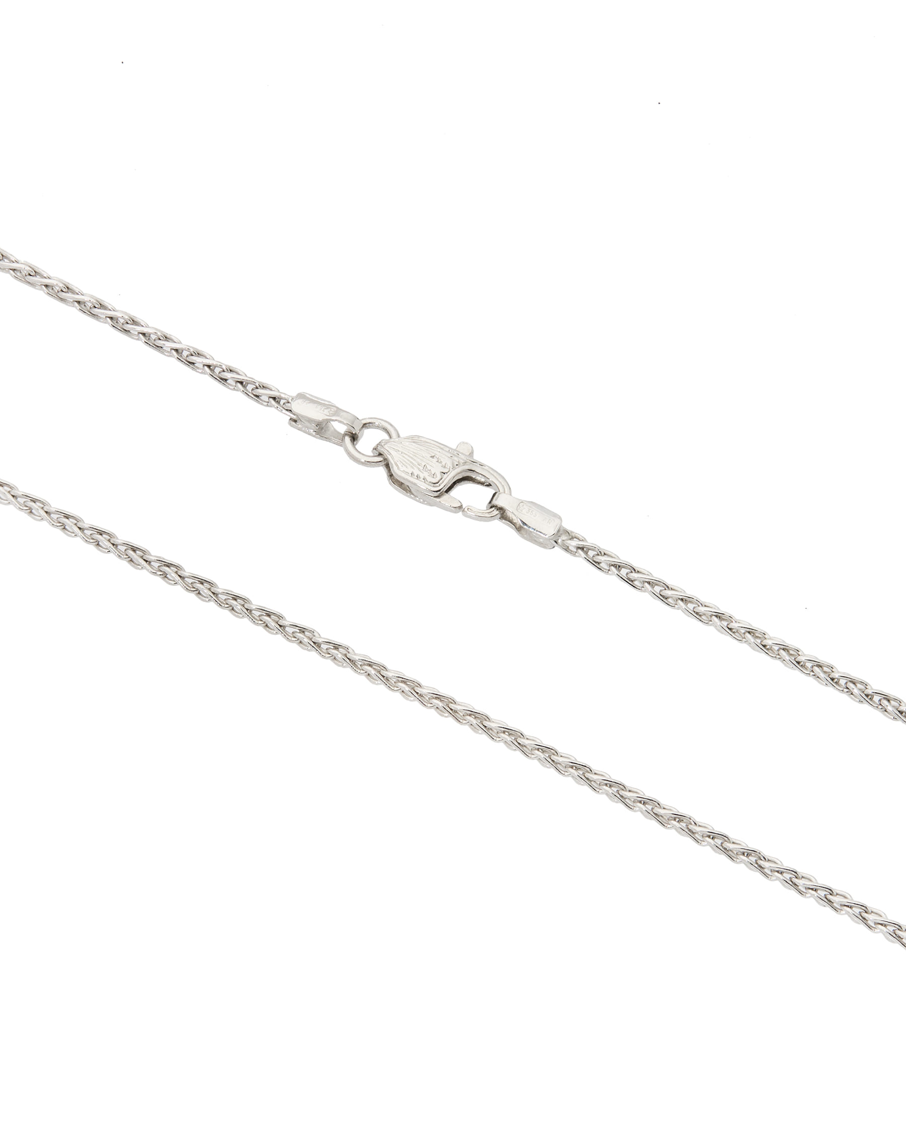 Collana maglia intrecciata in oro bianco-2