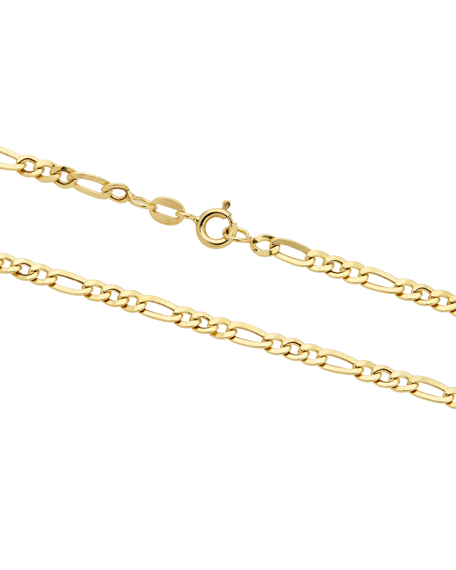 Collana maglia figaro 3+1 in oro giallo-2