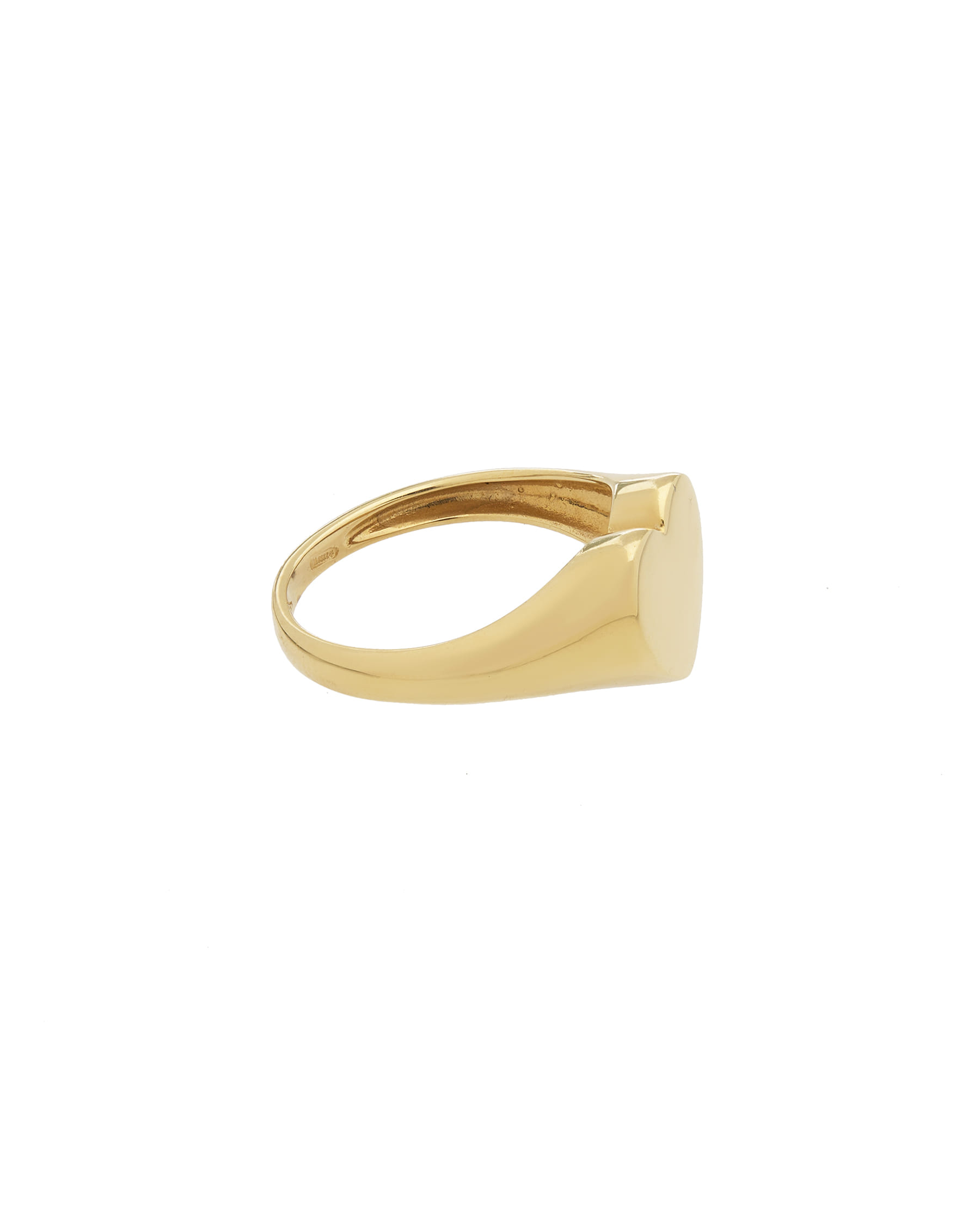 Anello sigillo a cuore in oro giallo-2
