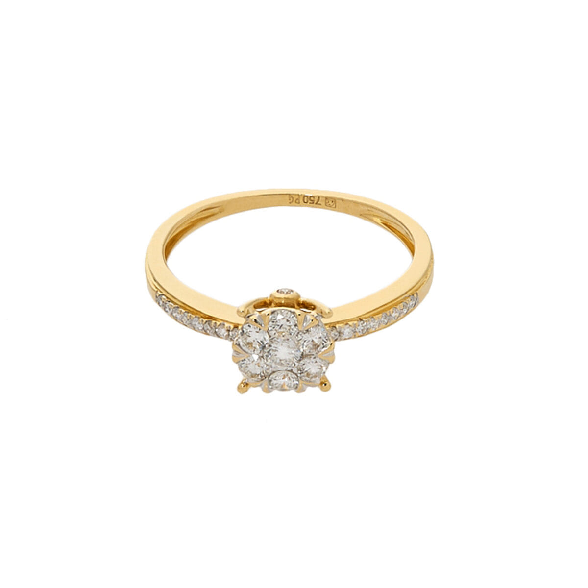 Anello magic fiore in oro giallo con diamanti-1