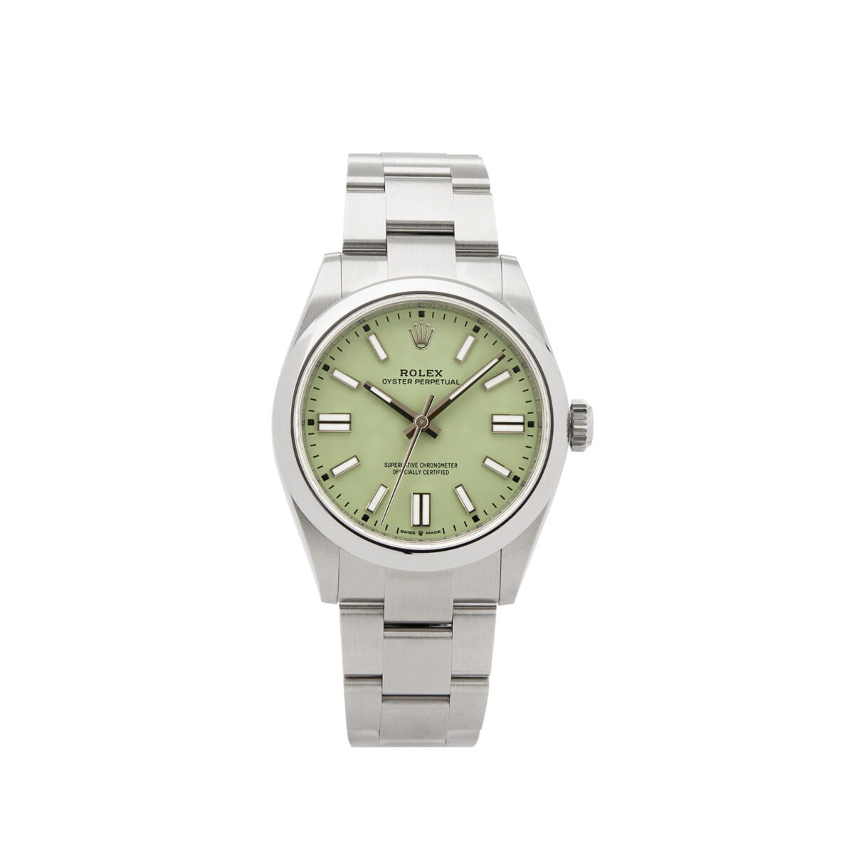 Rolex oyster perpetual 41 pistachio dial ref 134300-1
