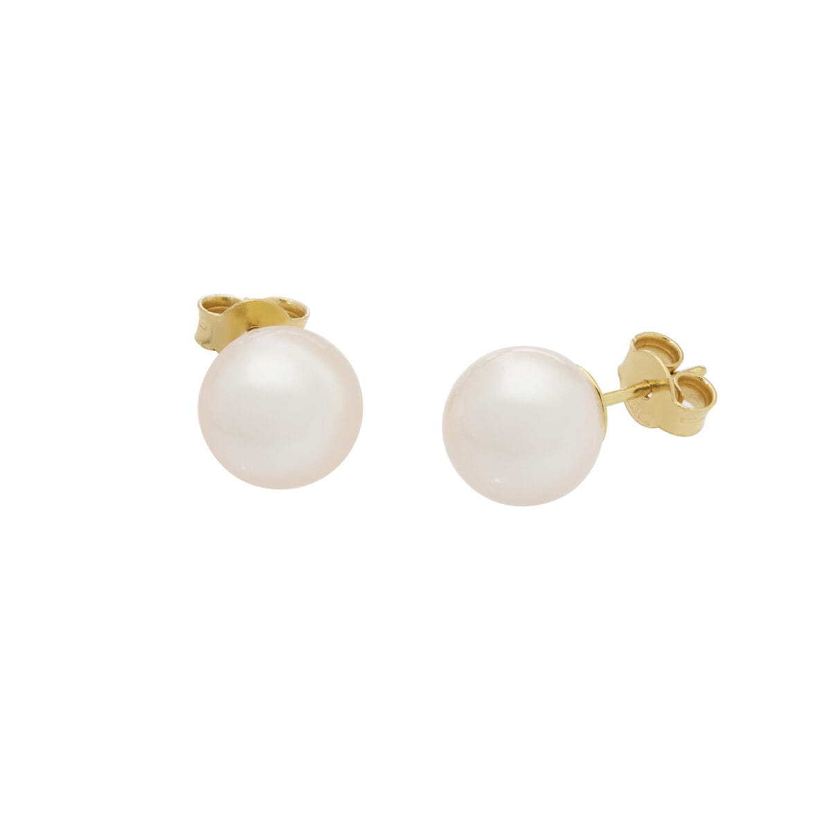 Orecchini con perle mare 8,5 mm in oro giallo-1