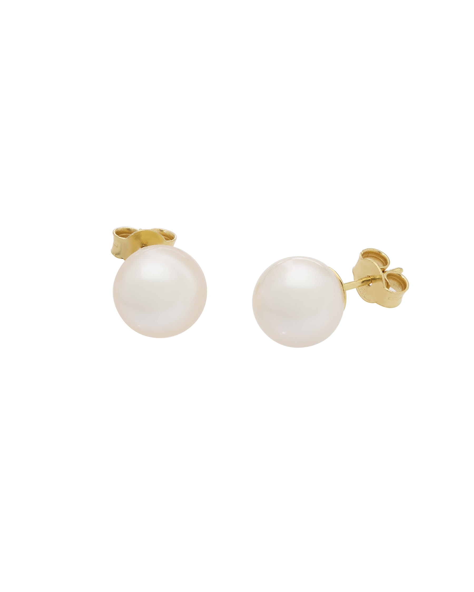 Orecchini con perle mare 8,5 mm in oro giallo-1