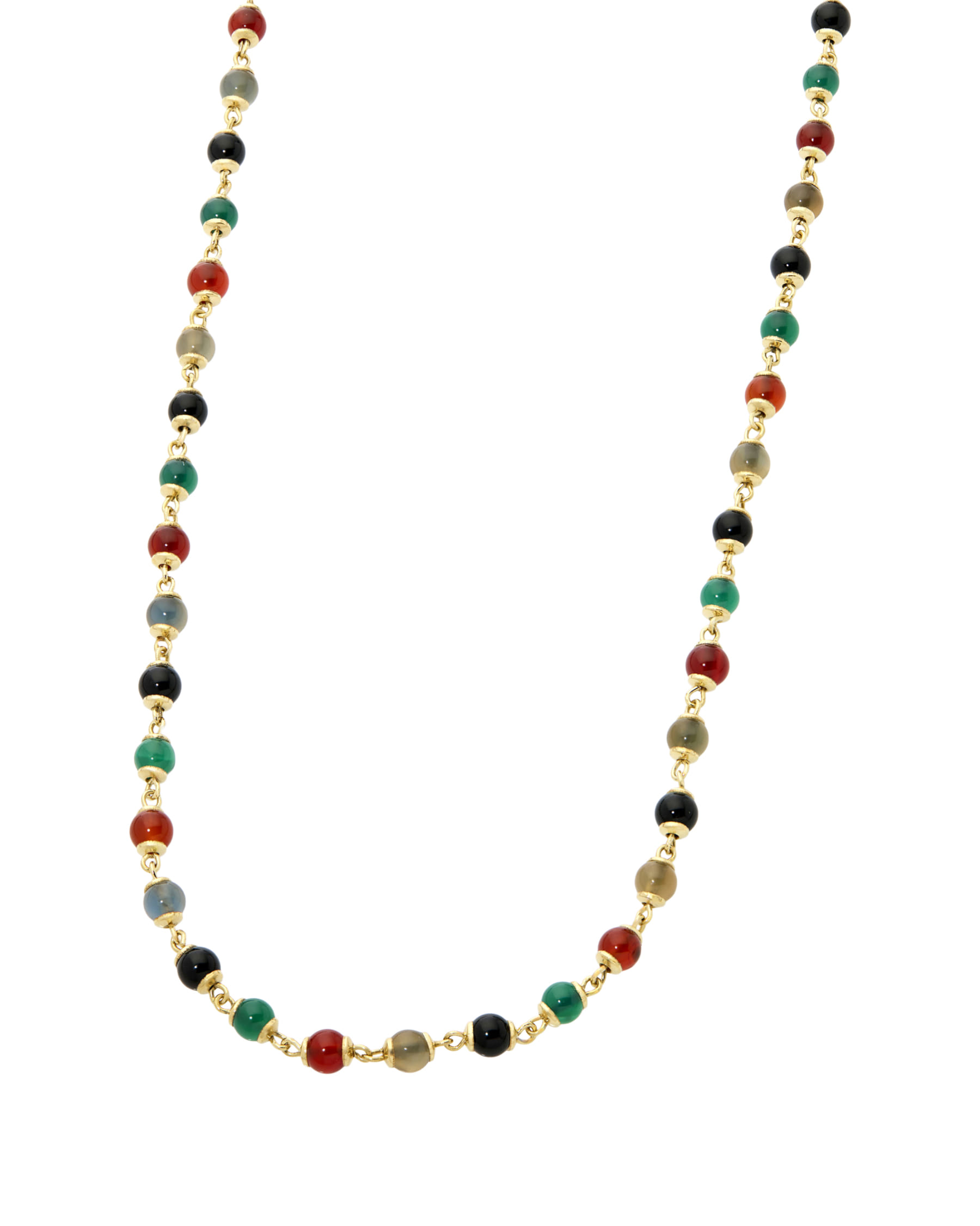 Collana in oro giallo con perline colorate-2