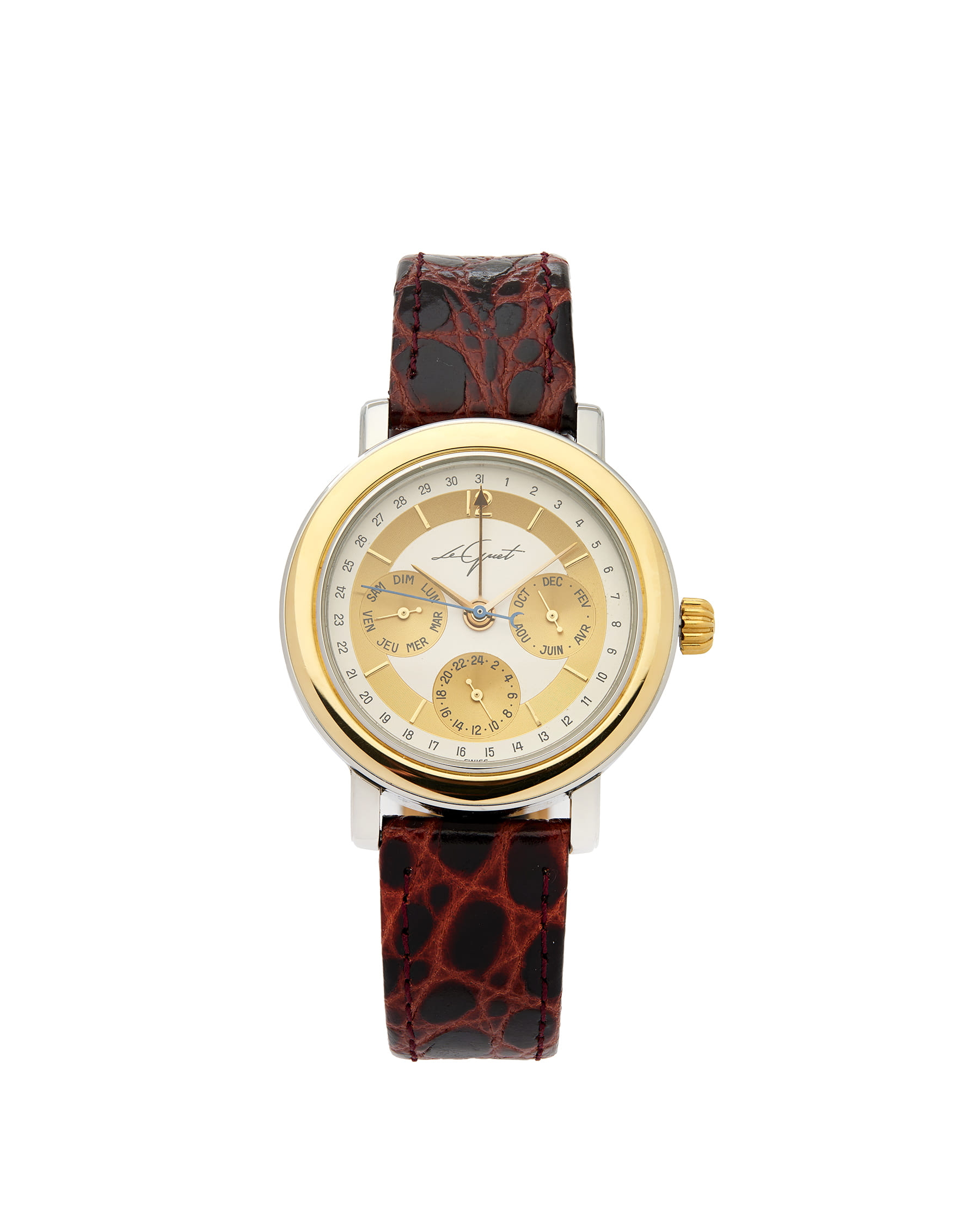 Le guet du temps steel gold automatic gmt ref 2630-1